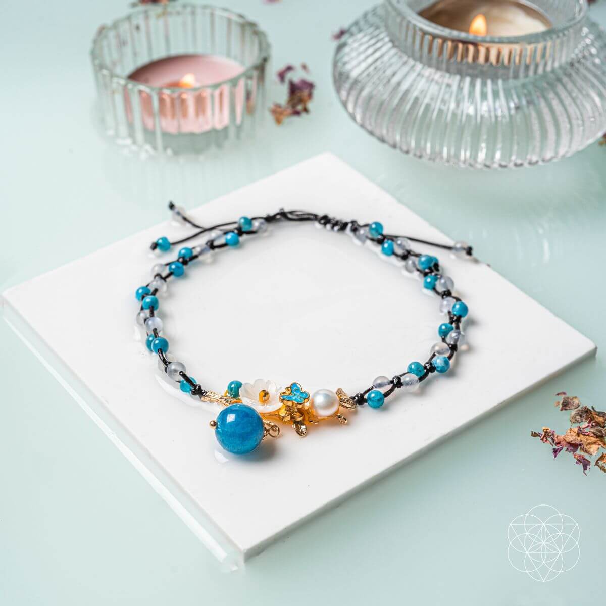 Triple Crystal Anklet of Positivity by Conscious Items at Shirley Shoppe