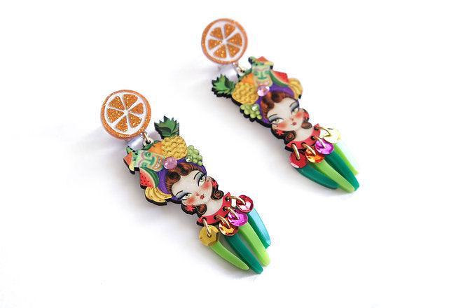Tropical Tiki Girl Earrings by Laliblue by Quirks! at Shirley Shoppe