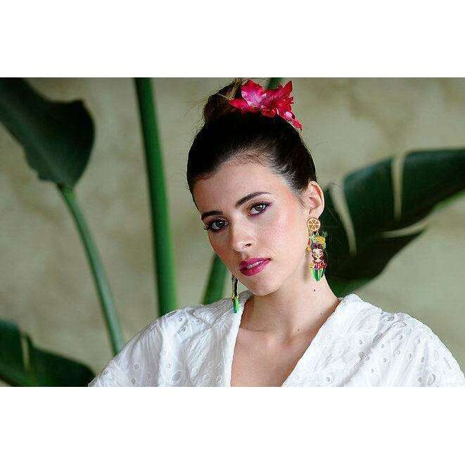 Tropical Tiki Girl Earrings by Laliblue