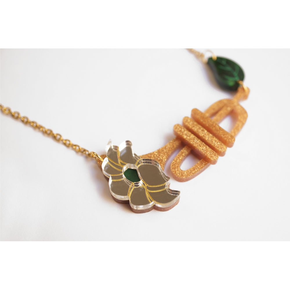 Trumpet with flower necklaces by Laliblue by Quirks! at Shirley Shoppe