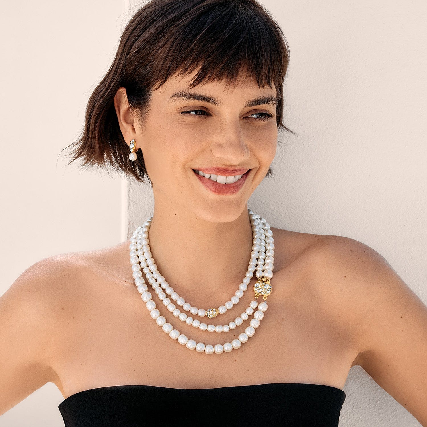 Trust Your Journey Pearl Drop Earrings