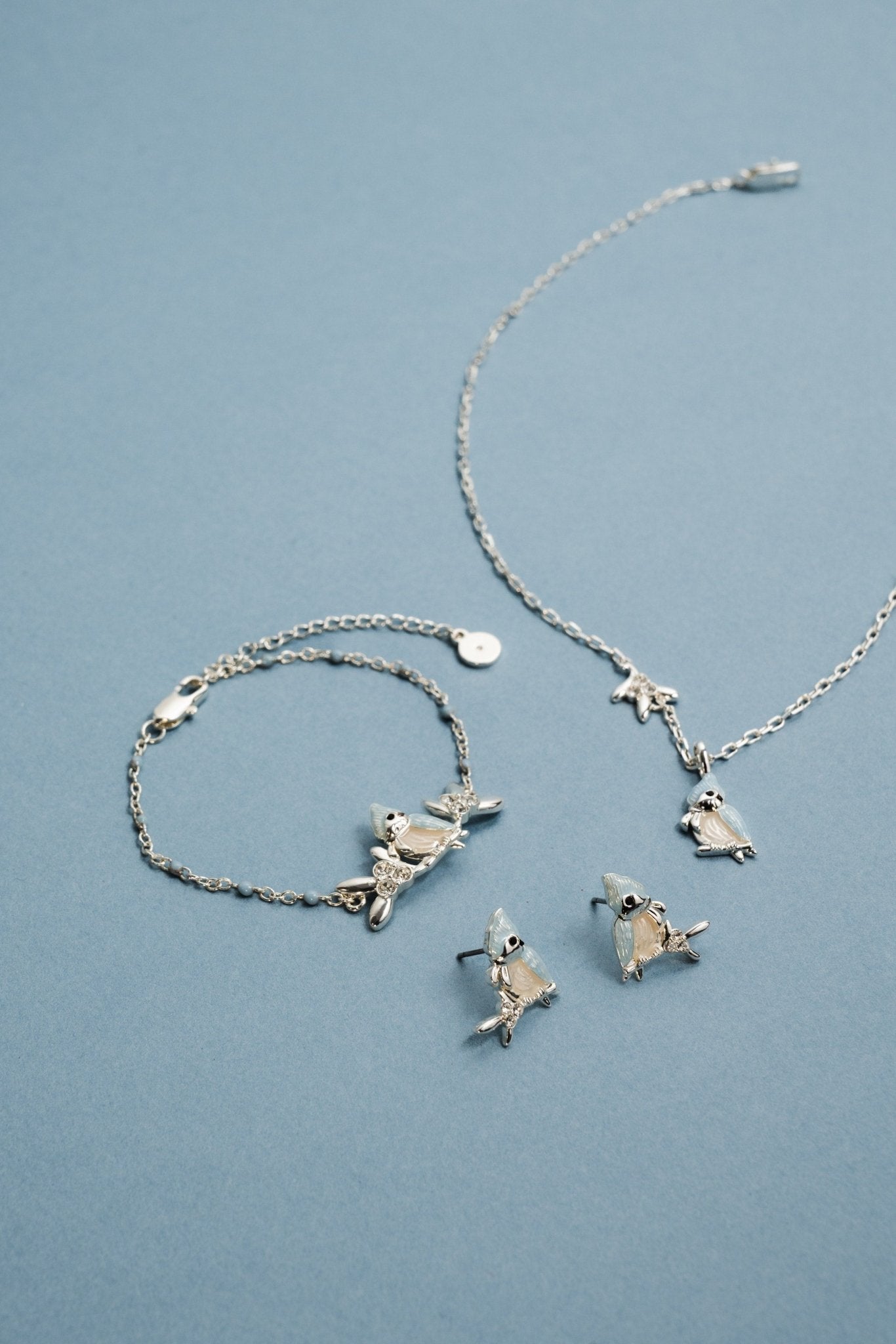 Tufted Titmouse Bird Stud Earrings by ALEX AND ANI at Shirley Shoppe
