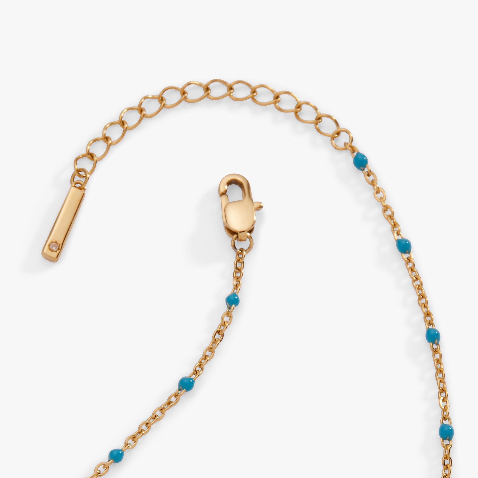 Turquoise Enameled Chain Coin Station Anklet by ALEX AND ANI at Shirley Shoppe