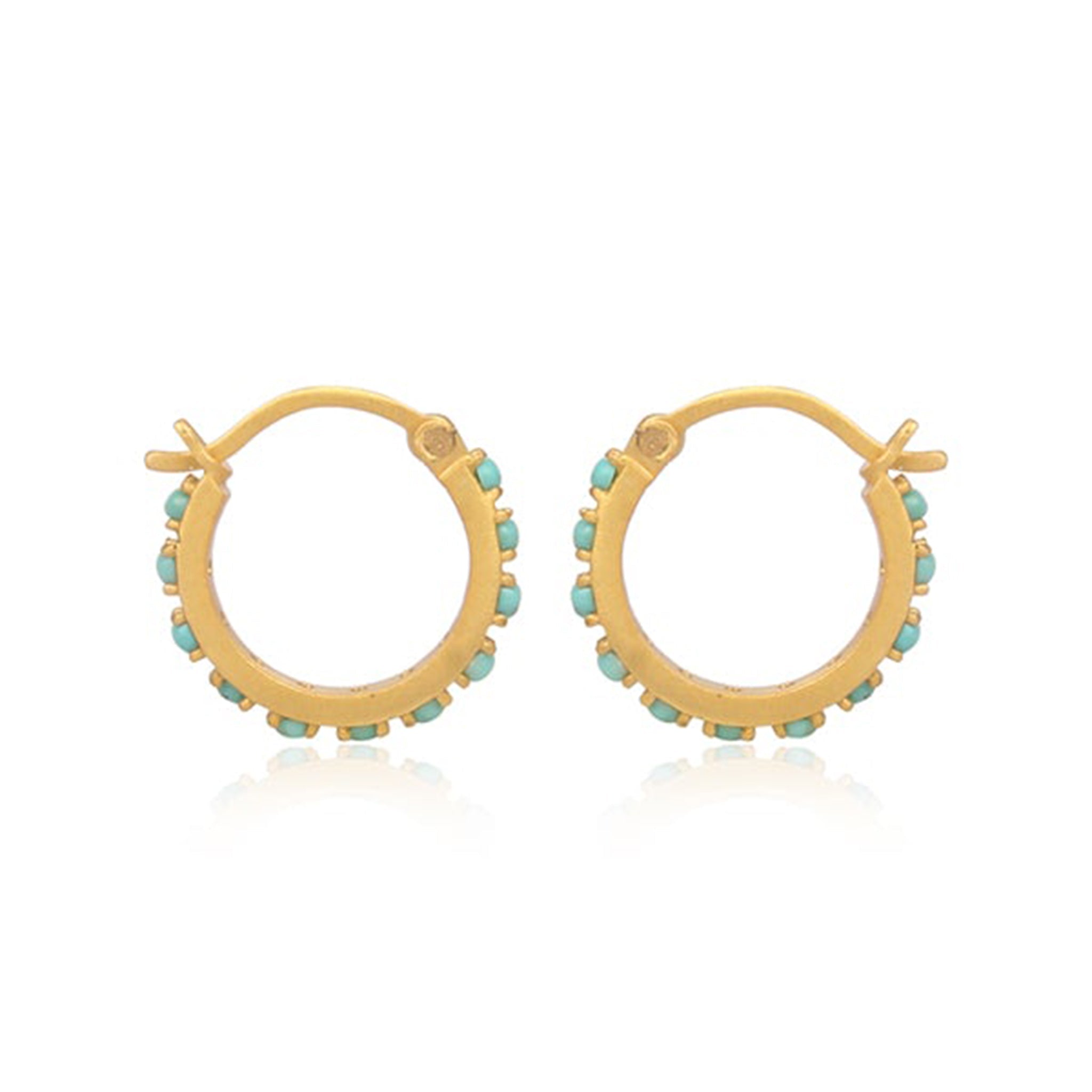 Turquoise Huggies by Christina Greene at Shirley Shoppe