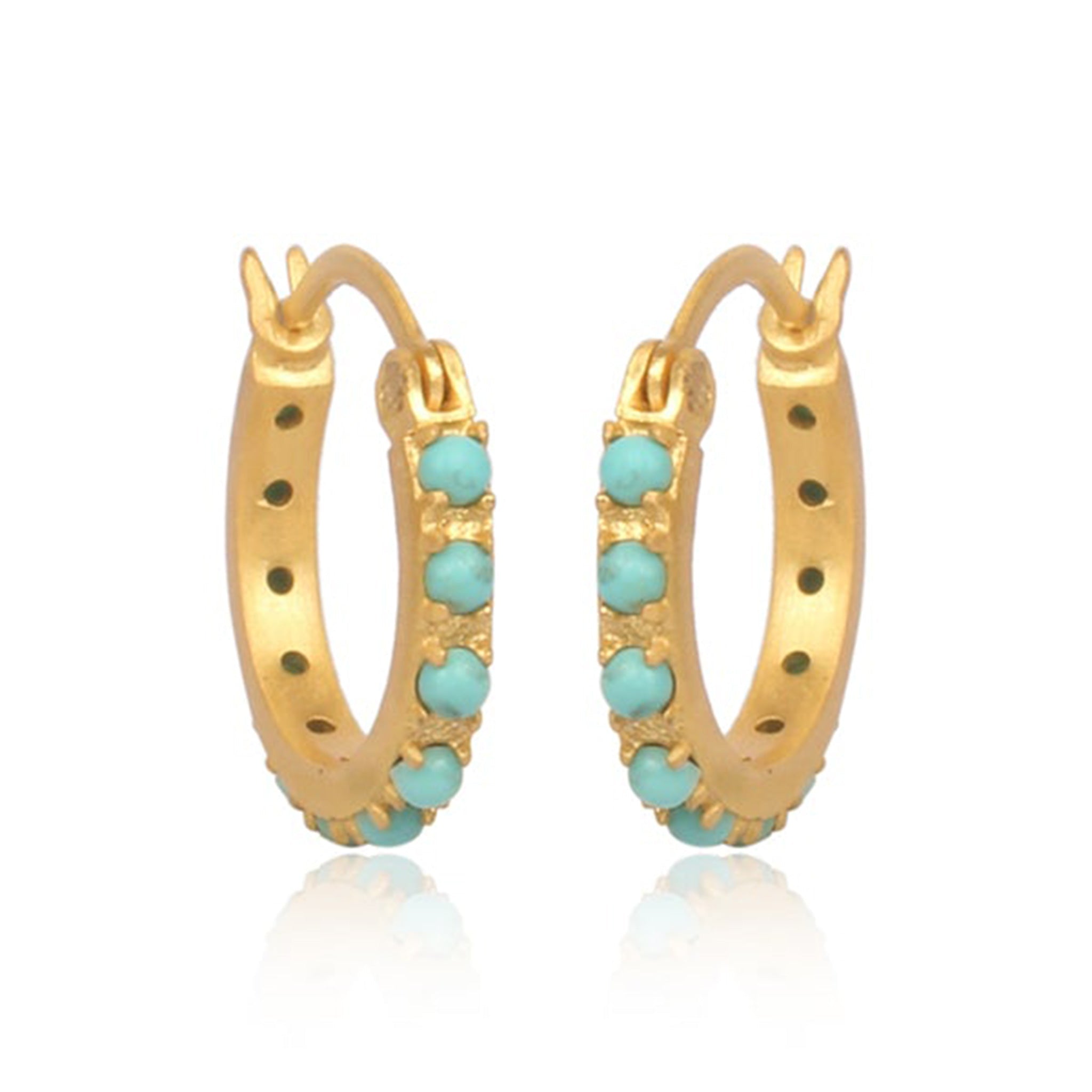 Turquoise Huggies by Christina Greene at Shirley Shoppe