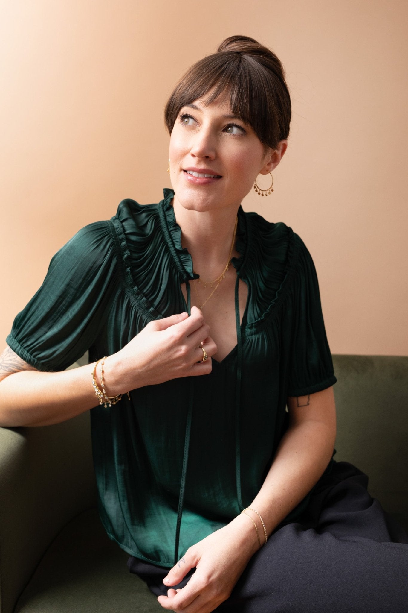 Two - Layered Princess Cut Crystal Necklace by ALEX AND ANI at Shirley Shoppe