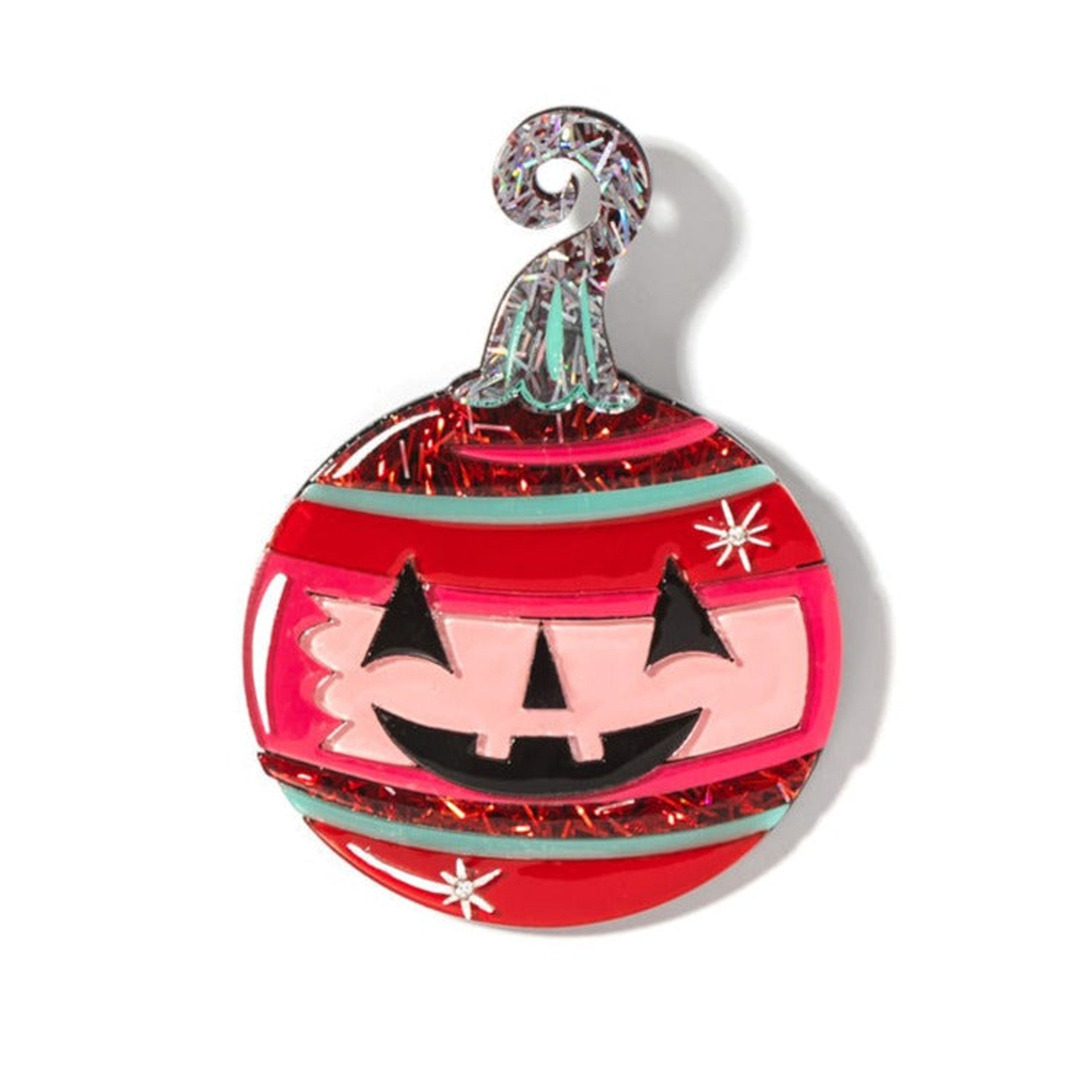 Spooktacular Sparkle Brooch by Johanna Parker x Lipstick & Chrome — Halloween Glitter Acrylic Pin