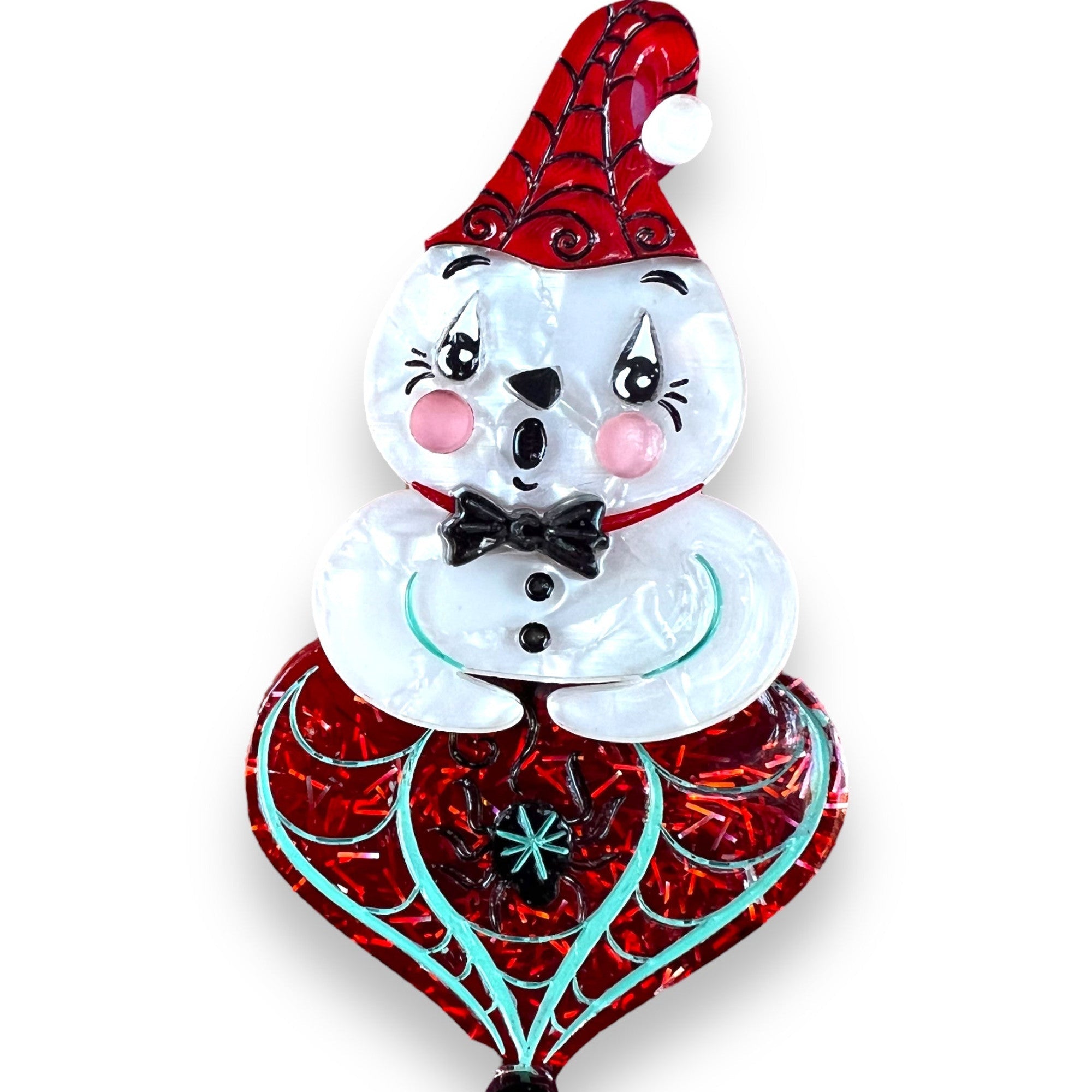 Spooky Ghostie Spookmas Brooch by Johanna Parker x Lipstick & Chrome — Holiday Ghost Pin