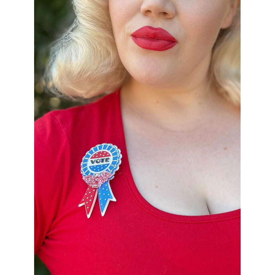 Use Your VOTE Brooch by PolyPaige x Lipstick & Chrome