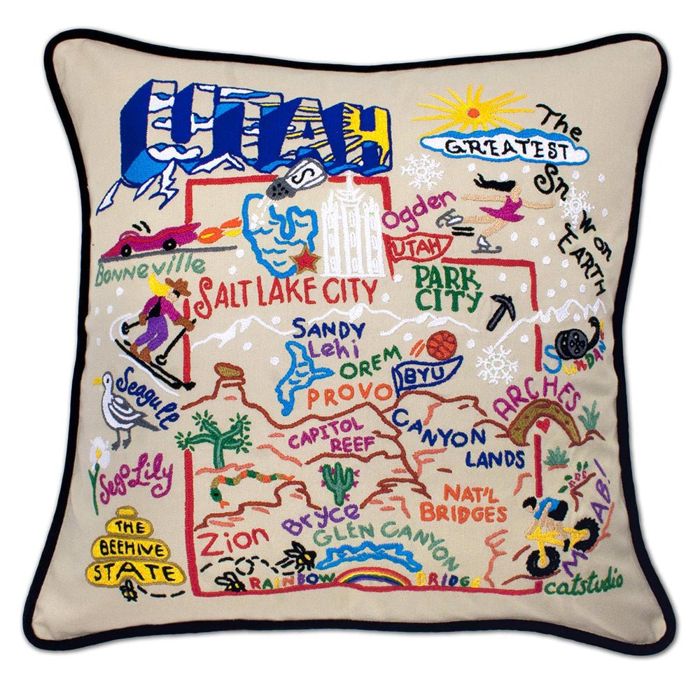 Utah Hand - Embroidered Pillow by Quirks! at Shirley Shoppe