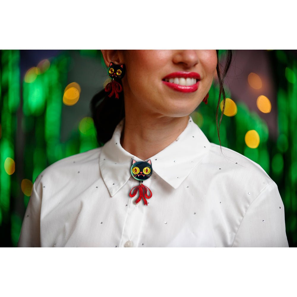 Vampire Kitten Button Cover by Laliblue by Quirks! at Shirley Shoppe
