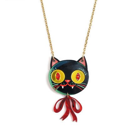 Vampire Kitten Necklace by Laliblue – Retro Statement Necklace Vintage Inspired by Quirks! at Shirley Shoppe
