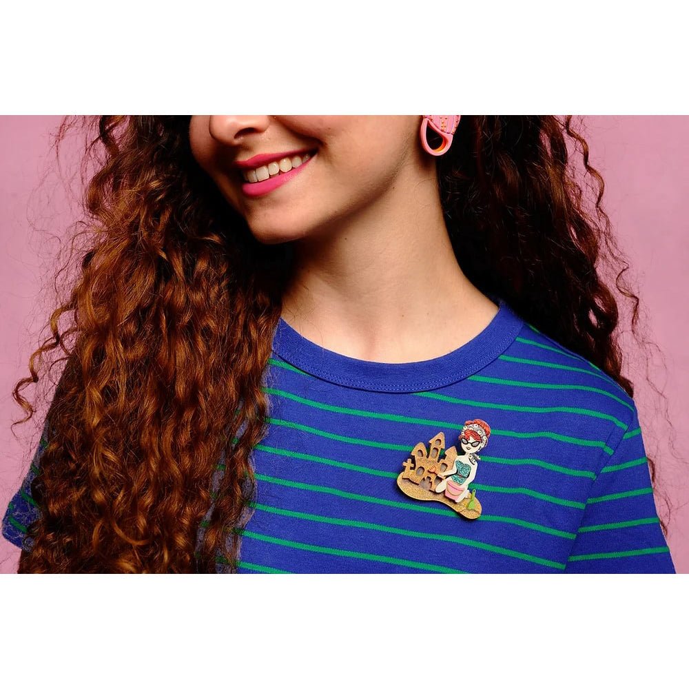 Vampire Playing with Sand Brooch by Laliblue by Quirks! at Shirley Shoppe