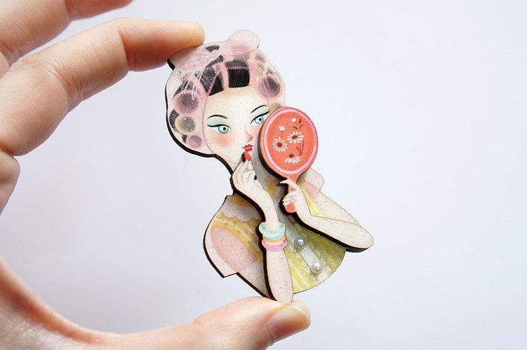 Vanity Lady Brooch by Laliblue by Quirks! at Shirley Shoppe