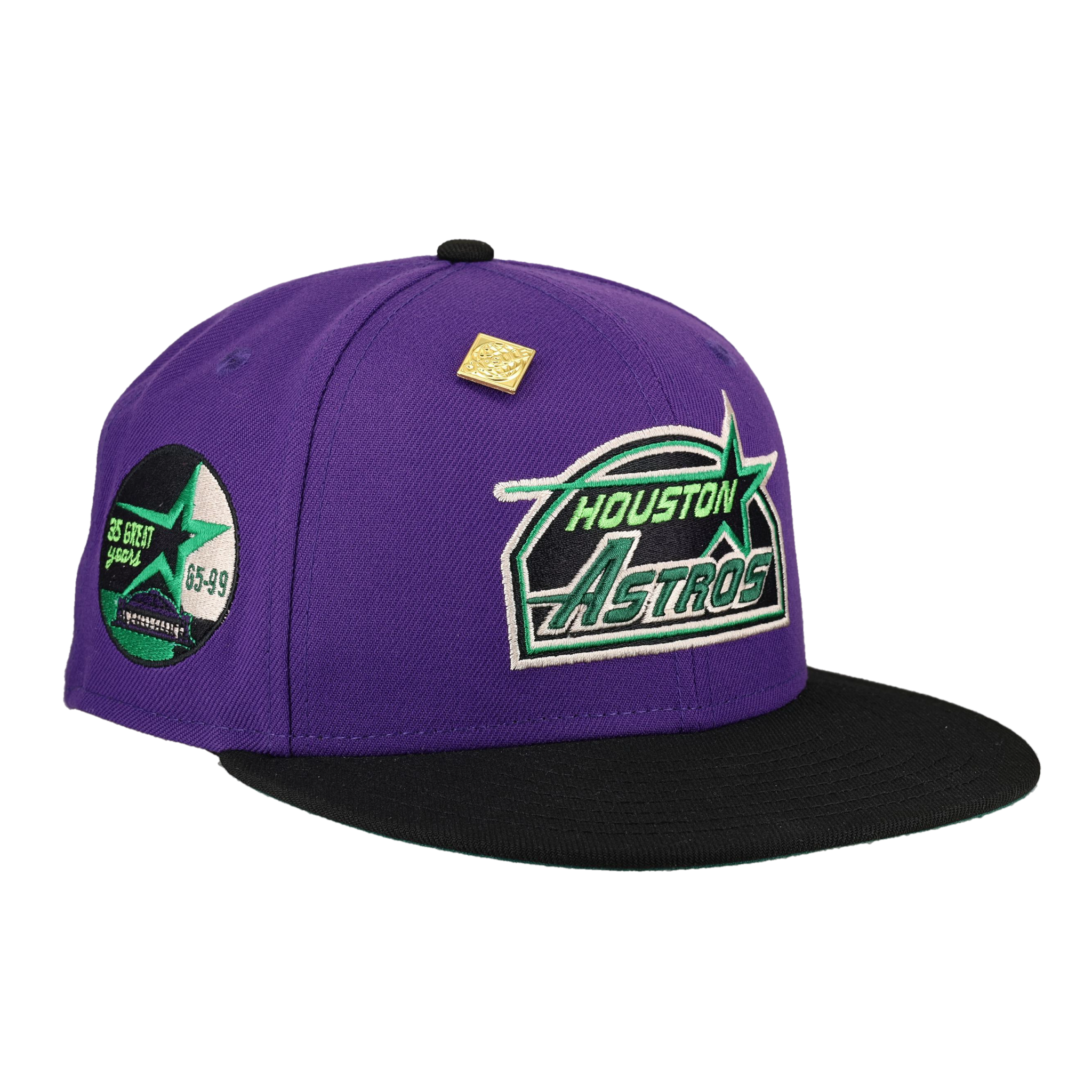 Houston Astros 35 Great Years Patch Purple 59Ffity Fitted Hat