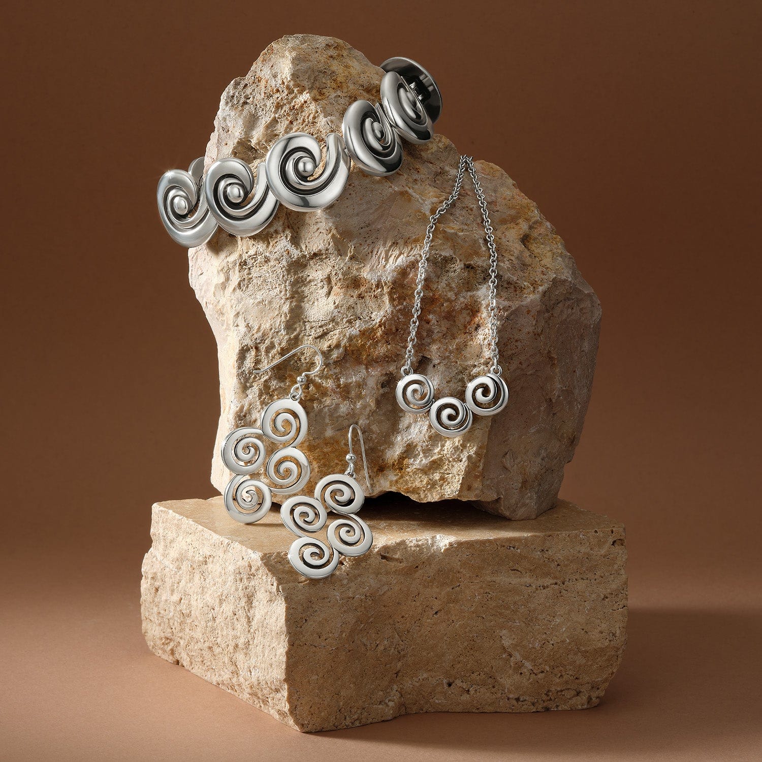 Vertigo Spiral Trio Necklace