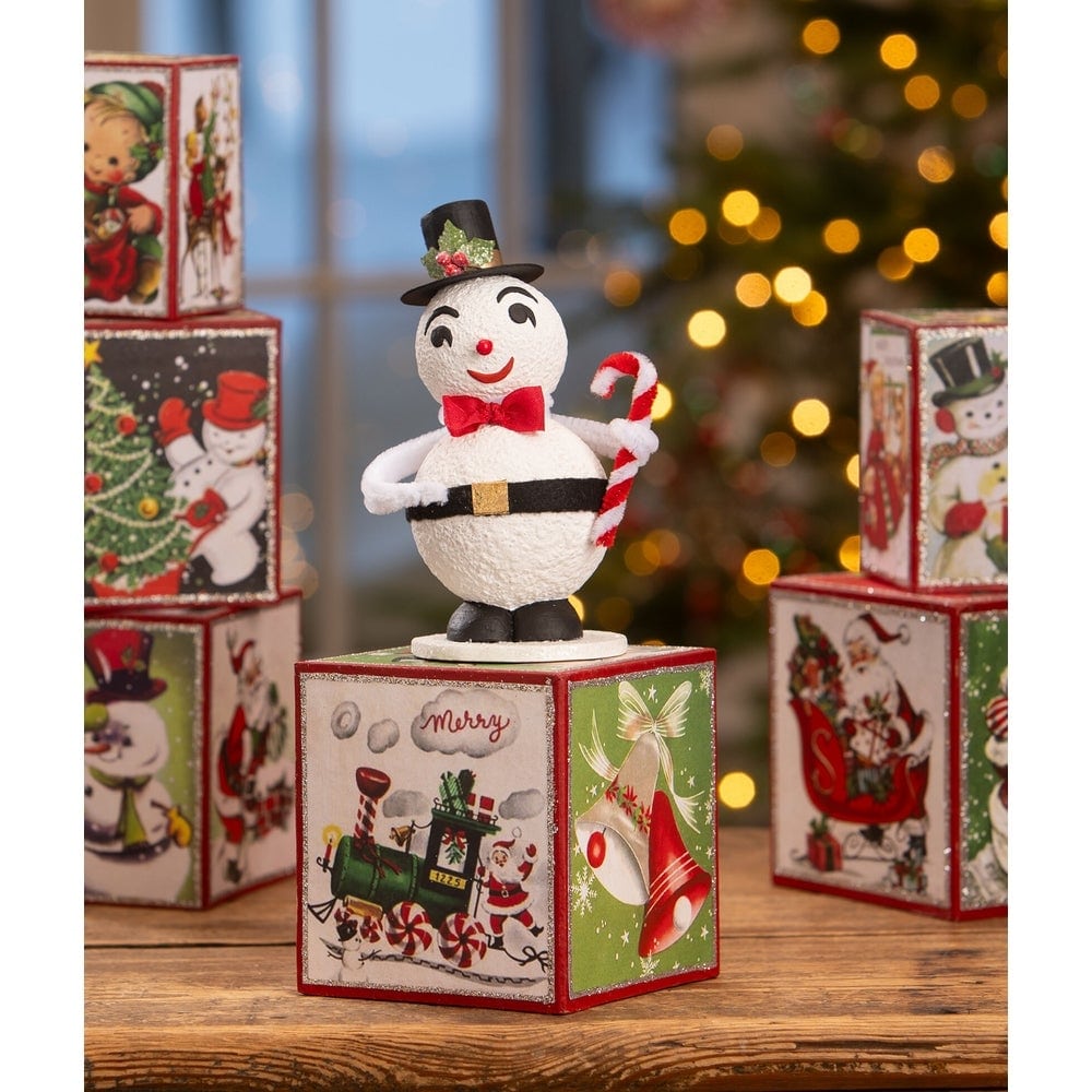 Vintage Jolly Snowman by Bethany Lowe Designs by Quirks! at Shirley Shoppe