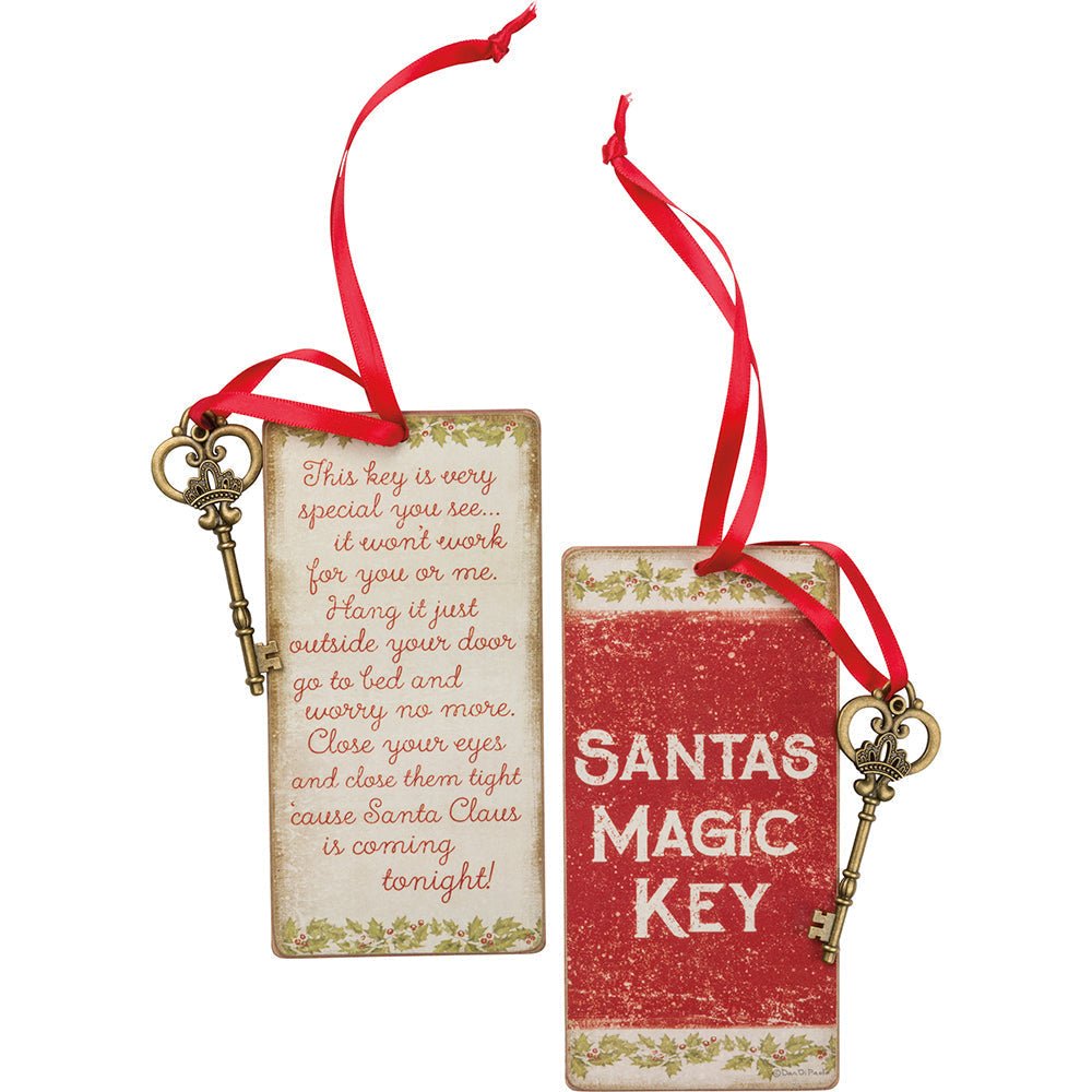 Vintage Santa's Magic Key Ornament by Quirks! at Shirley Shoppe