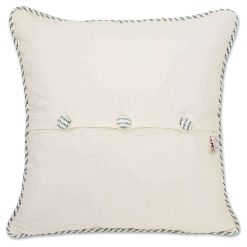 Virginia Beach Hand-Embroidered Pillow by CatStudio