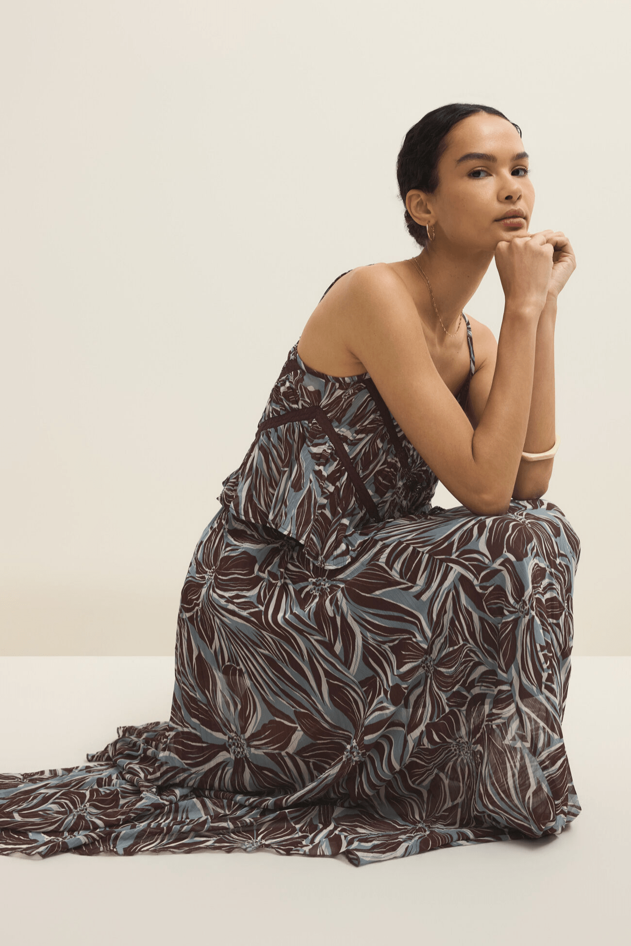 VITORIA ZINN FLORAL MAXI SKIRT by z supply at Shirley Shoppe