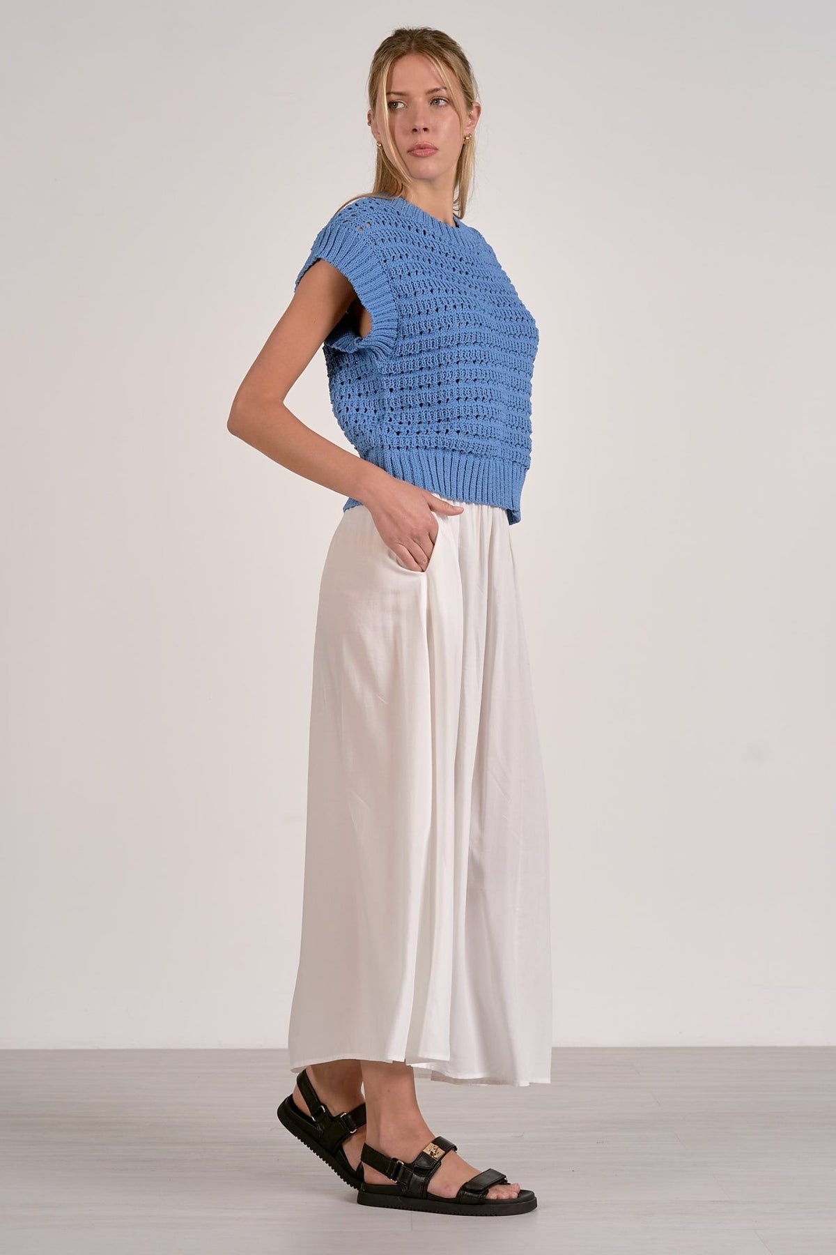 Vivi Midi Skirt White by Shop Elan at Shirley Shoppe
