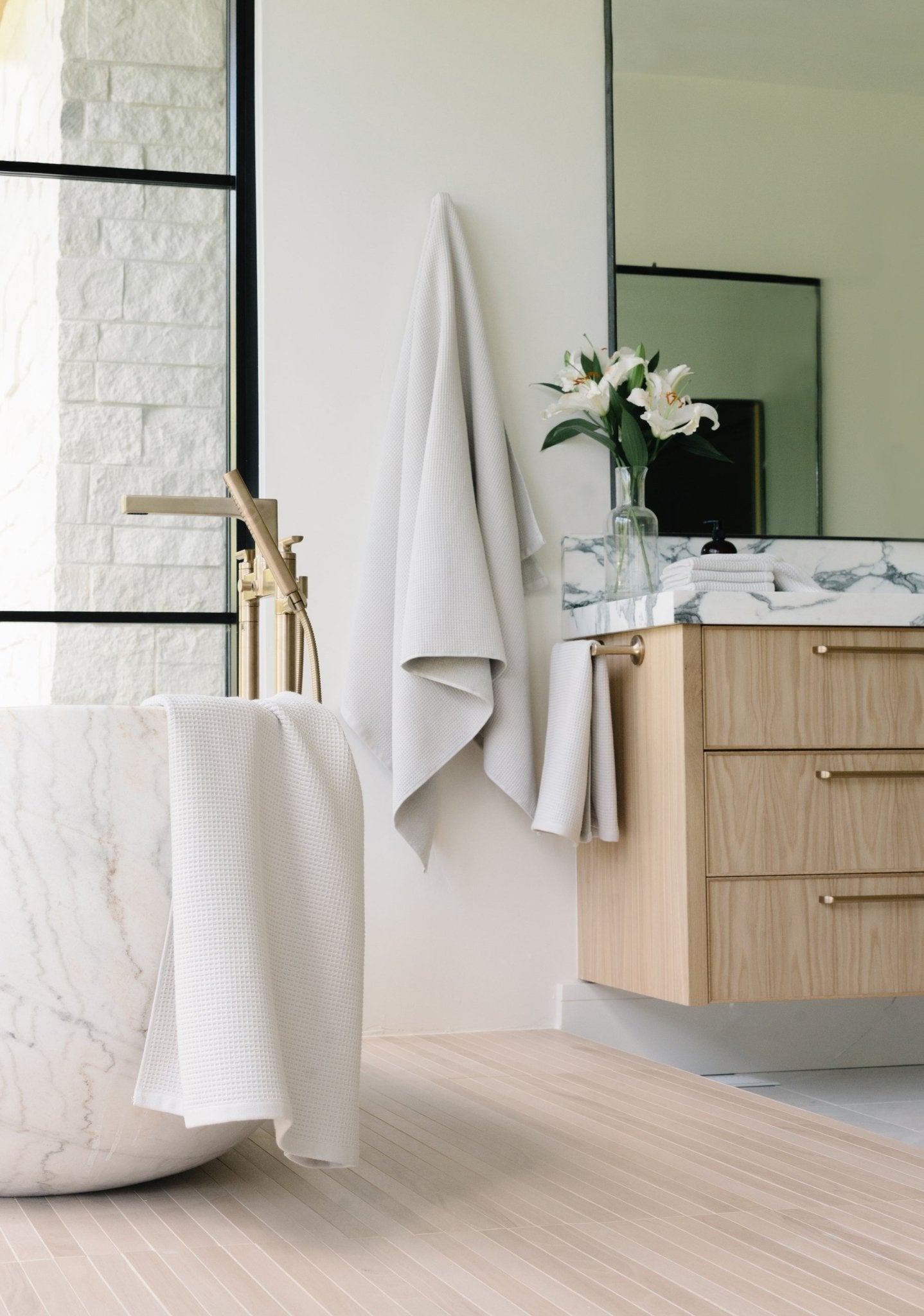 Waffle Bath Sheets by Cozy Earth at Shirley Shoppe