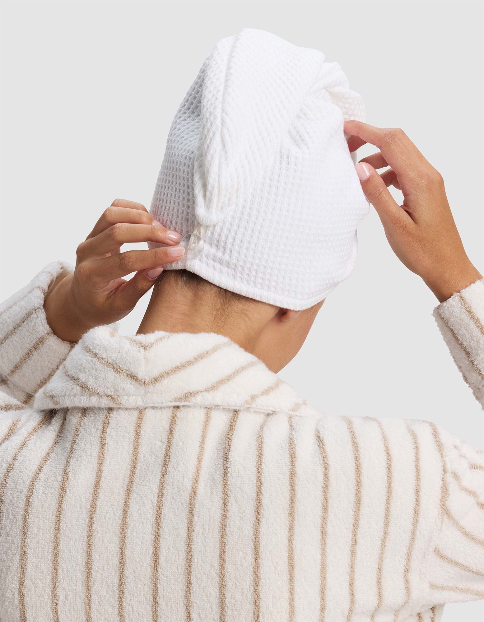 Waffle Hair Towel by Cozy Earth at Shirley Shoppe