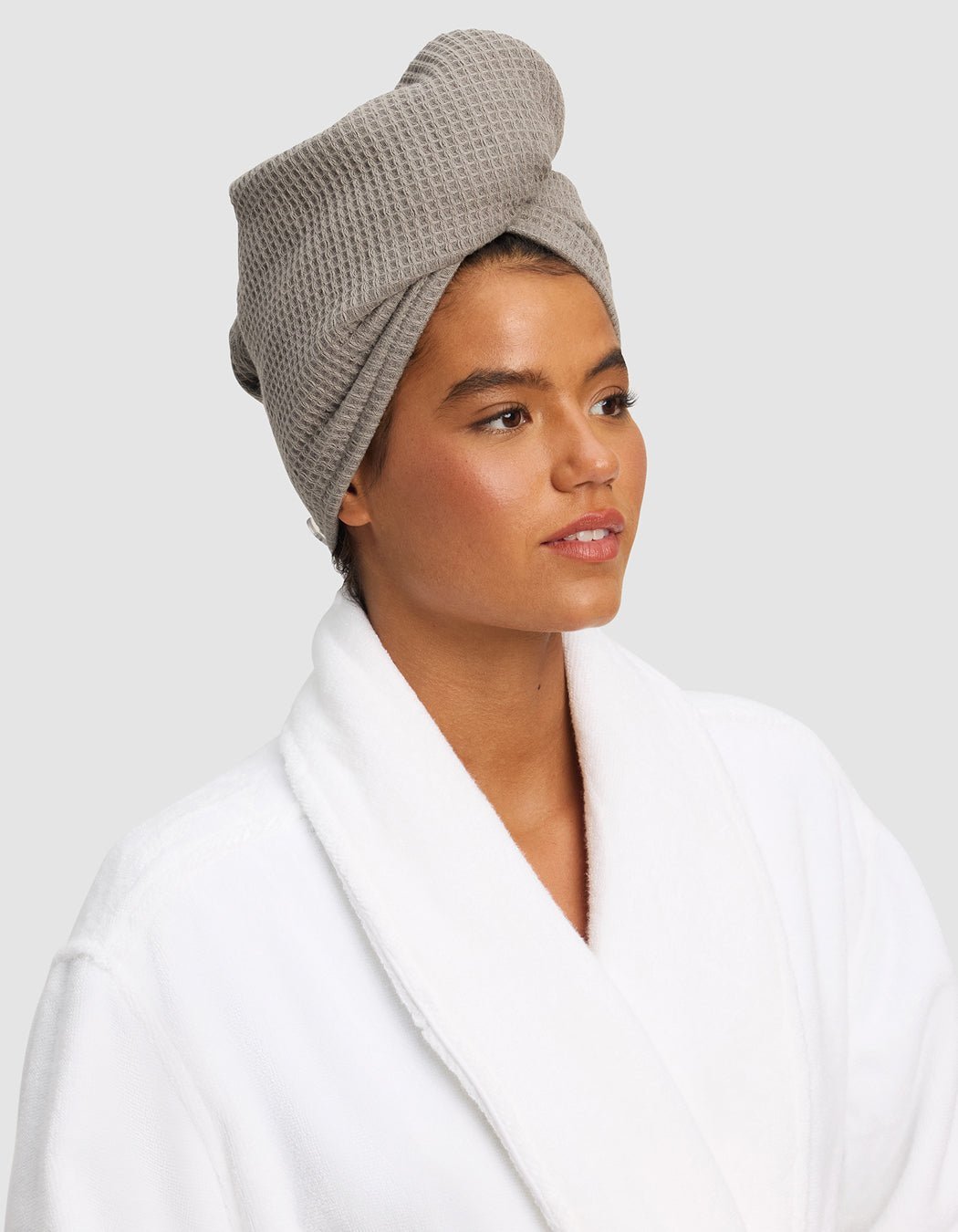 Waffle Hair Towel by Cozy Earth at Shirley Shoppe