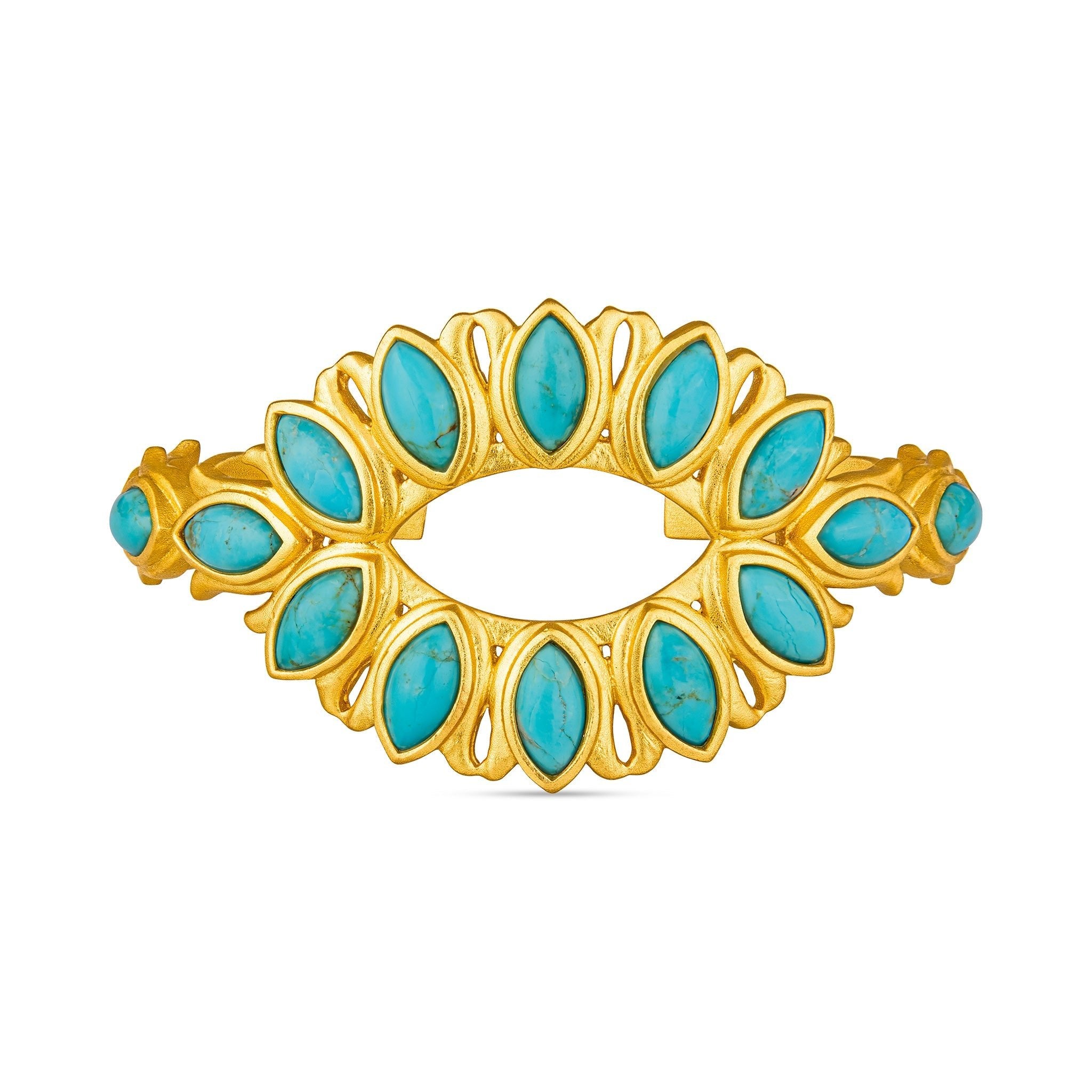 Water Lily Cuff - Turquoise by Christina Greene at Shirley Shoppe