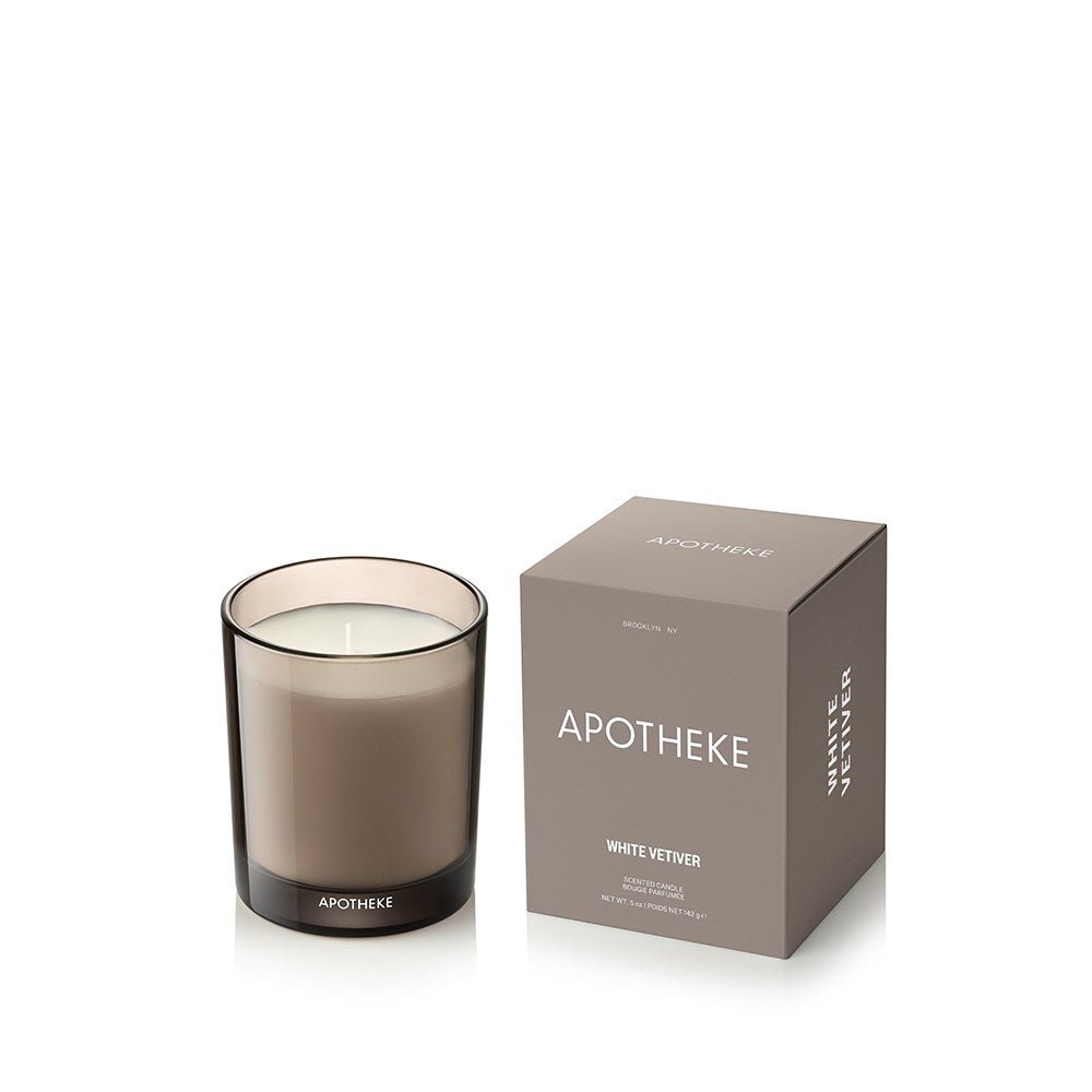 White Vetiver Petite Candle by APOTHEKE at Shirley Shoppe