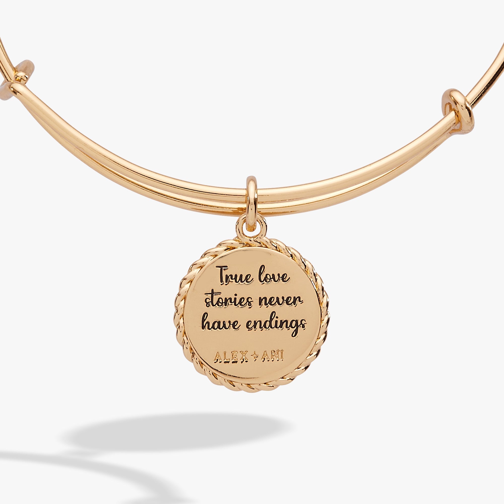 Wife 'True Love Stories Never Have Endings' Charm Bangle by ALEX AND ANI at Shirley Shoppe