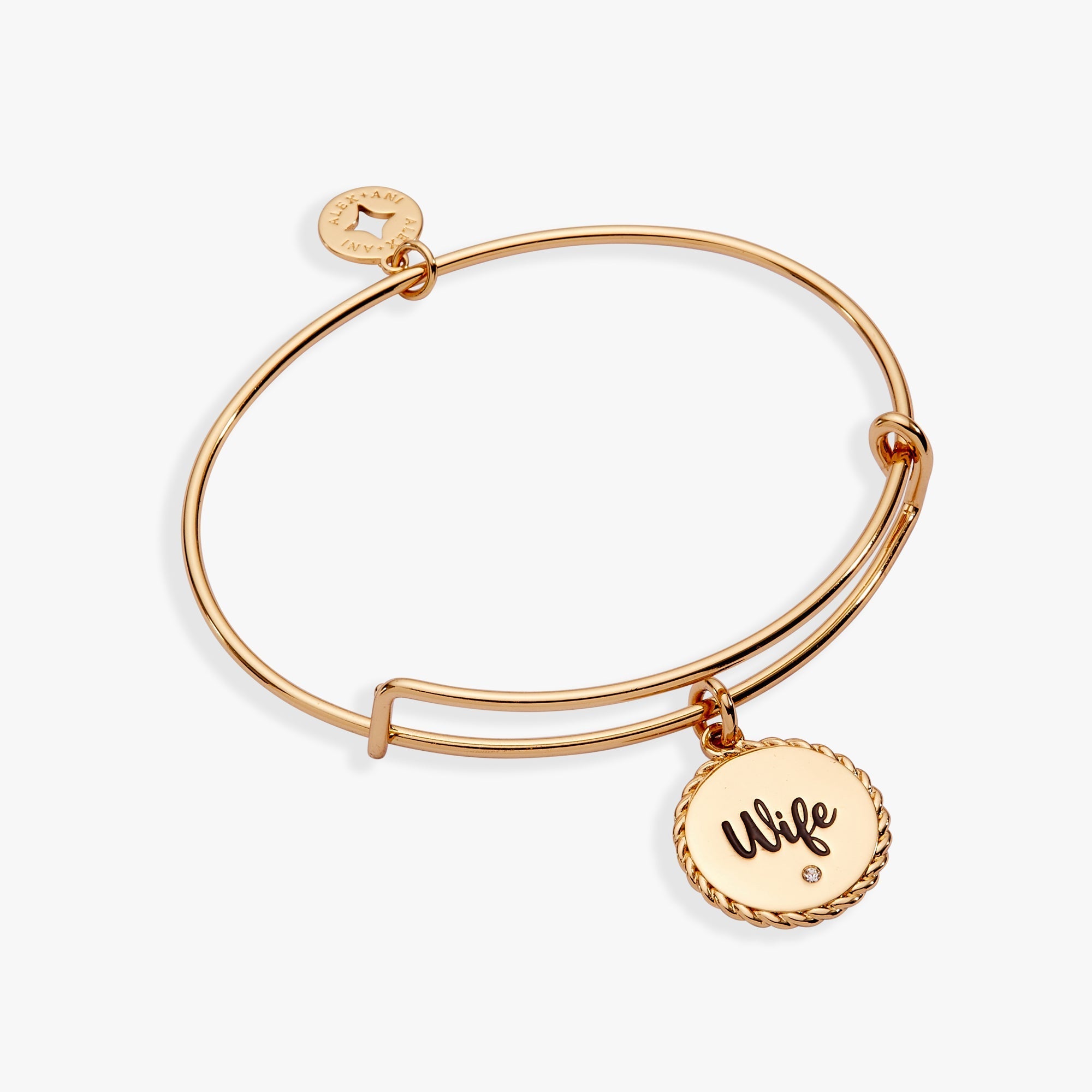 Wife 'True Love Stories Never Have Endings' Charm Bangle by ALEX AND ANI at Shirley Shoppe