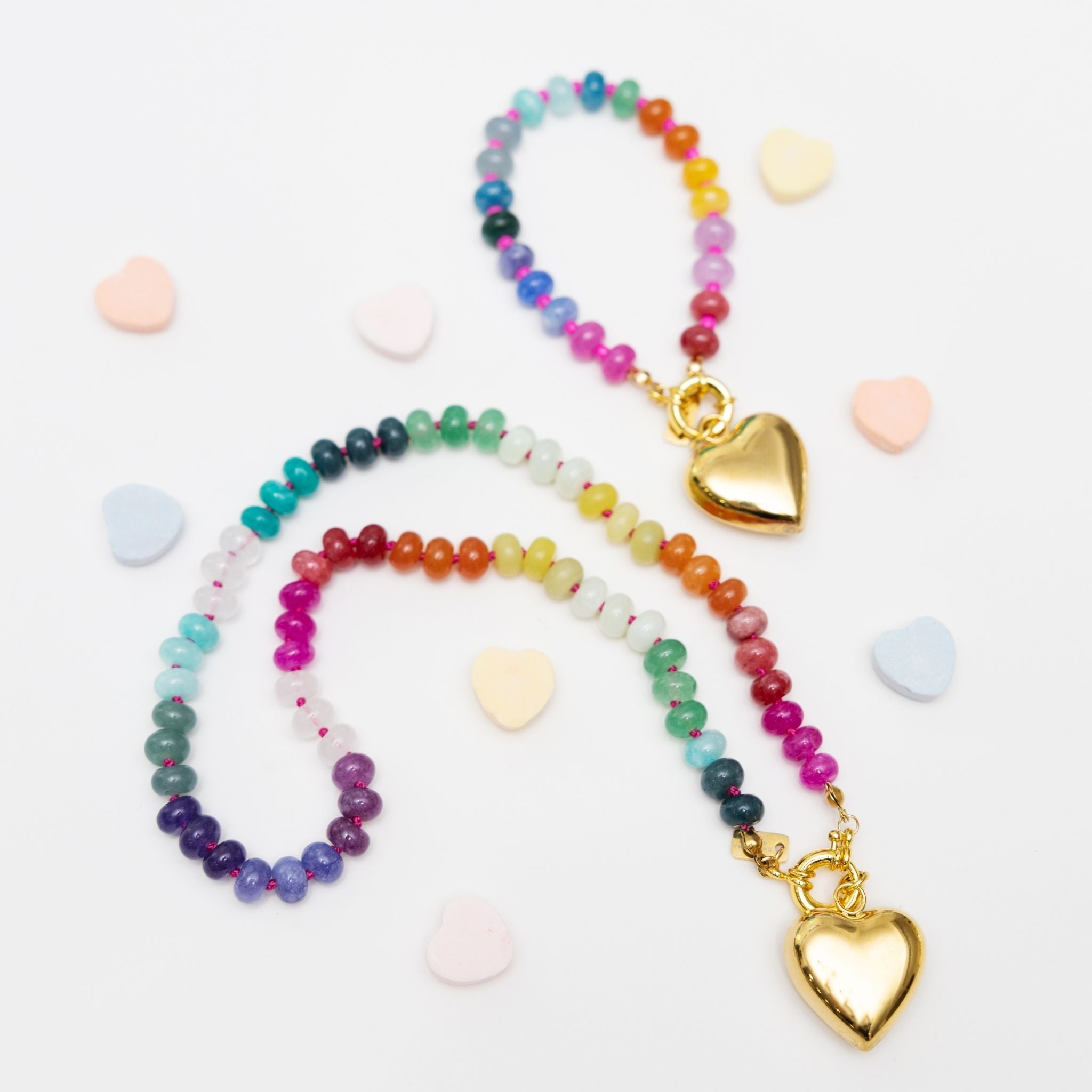Wild at Heart Knotted Multicolor Beaded Bracelet by Christina Greene at Shirley Shoppe
