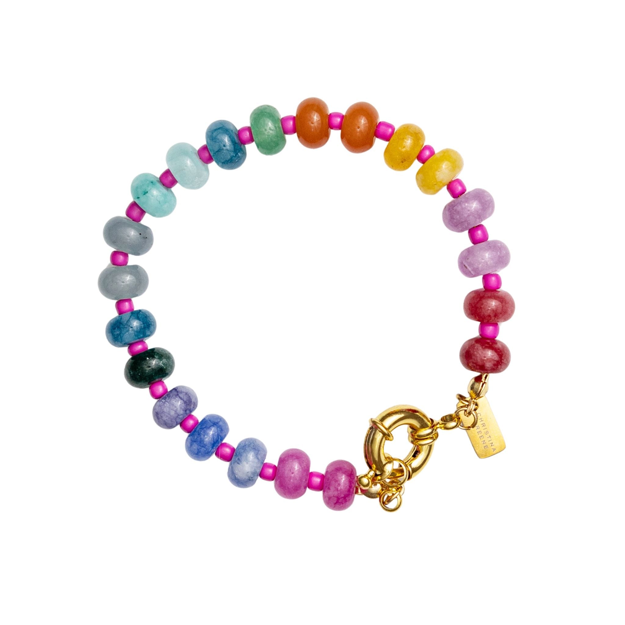Wild at Heart Knotted Multicolor Beaded Bracelet by Christina Greene at Shirley Shoppe