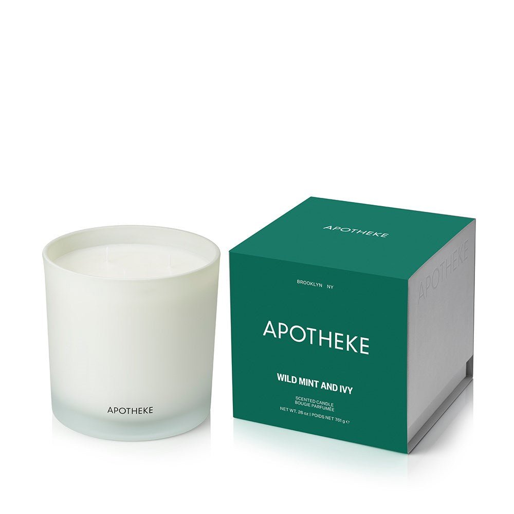 Wild Mint and Ivy 3-Wick Candle by APOTHEKE at Shirley Shoppe