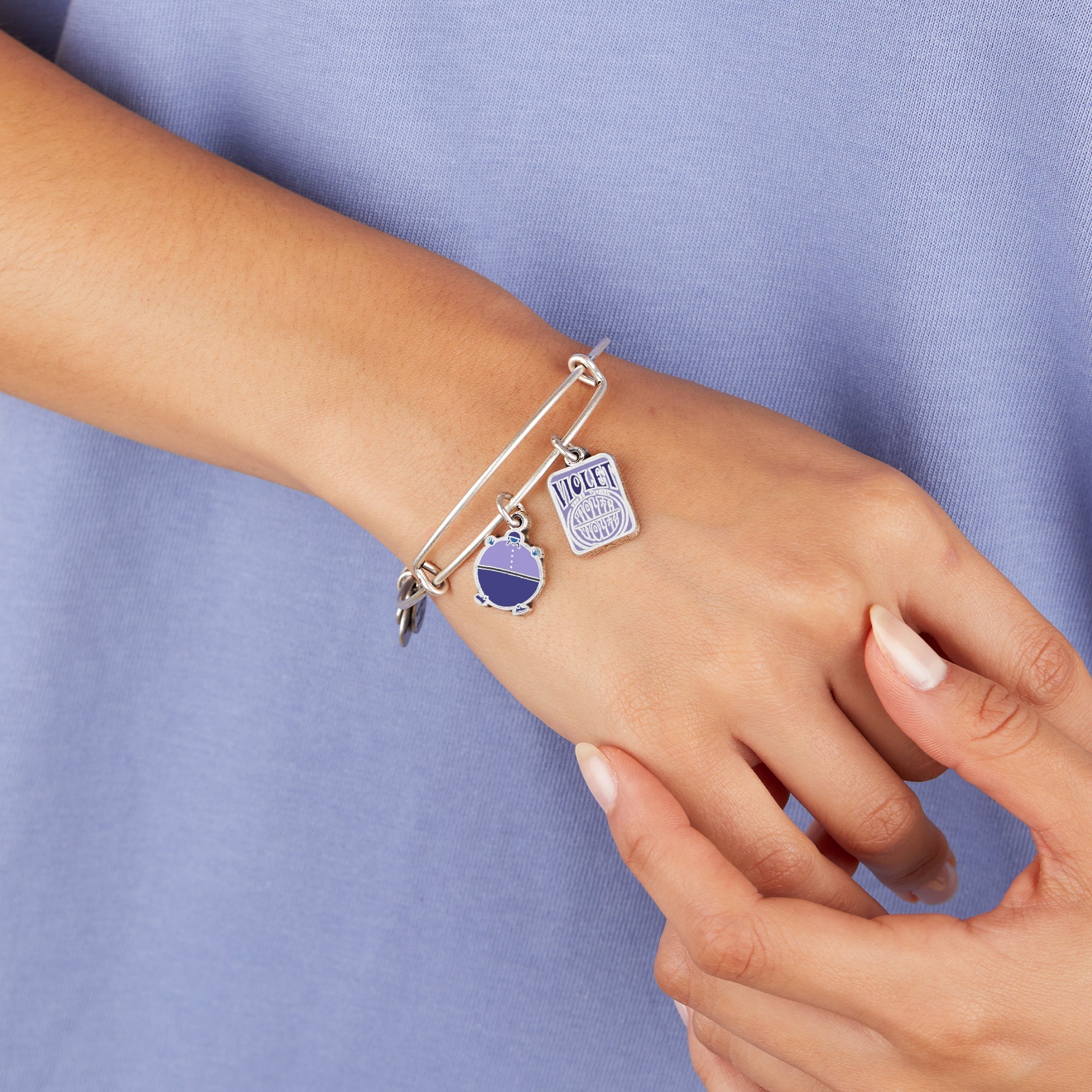 Willy Wonka 'Violet' Duo Charm Bangle by ALEX AND ANI at Shirley Shoppe