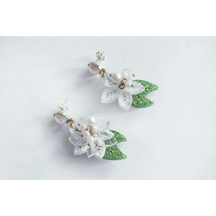 Winter Flowers Earrings by Laliblue