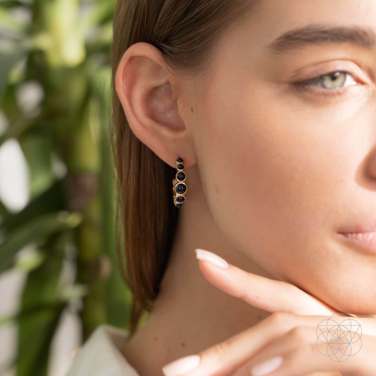 Wisdom & Willpower - Onyx Earrings of Resilience by Conscious Items at Shirley Shoppe