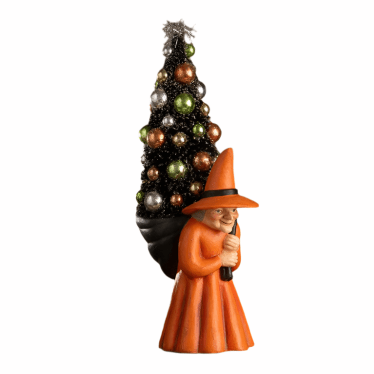 Witch Carrying Tree by Bethany Lowe Designs by Quirks! at Shirley Shoppe