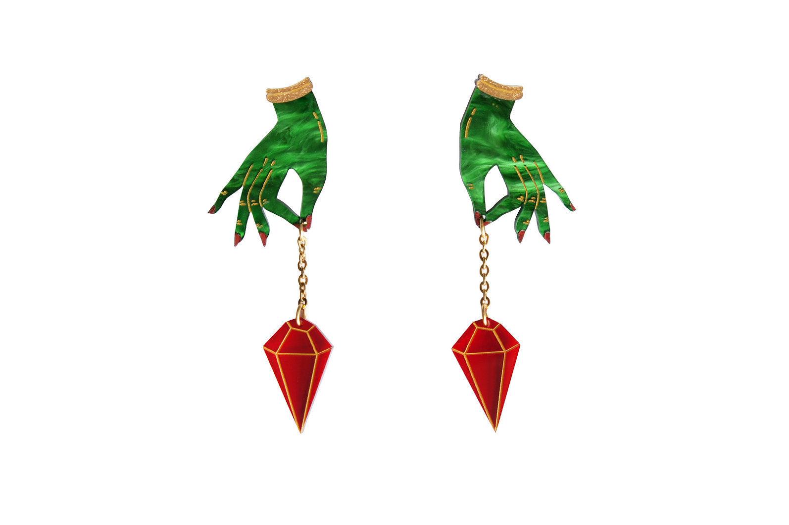 Witch Pendulum Halloween Earrings by Laliblue by Quirks! at Shirley Shoppe