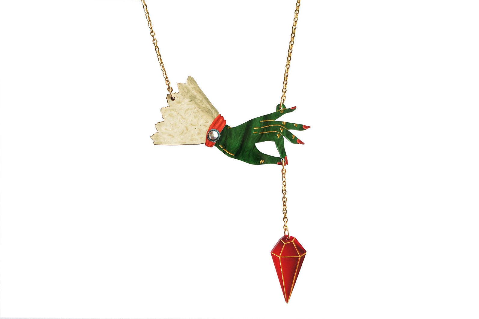 Witch Pendulum Halloween Necklace by Laliblue by Quirks! at Shirley Shoppe