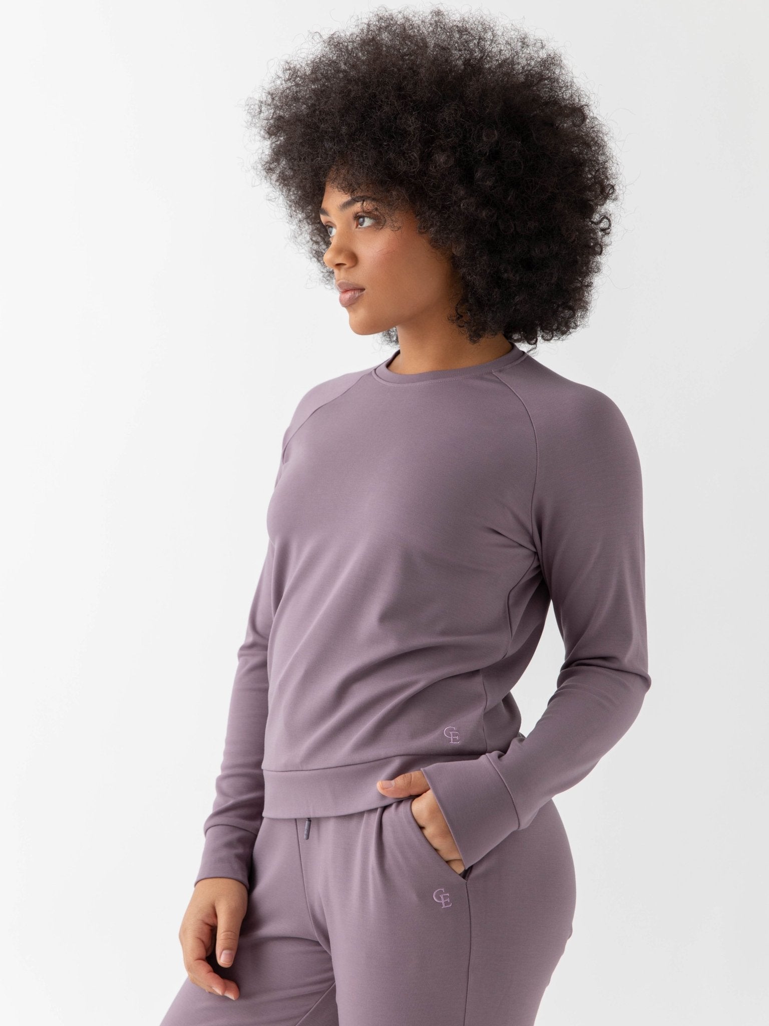 Women's Brushed Bamboo Jogger Set by Cozy Earth at Shirley Shoppe