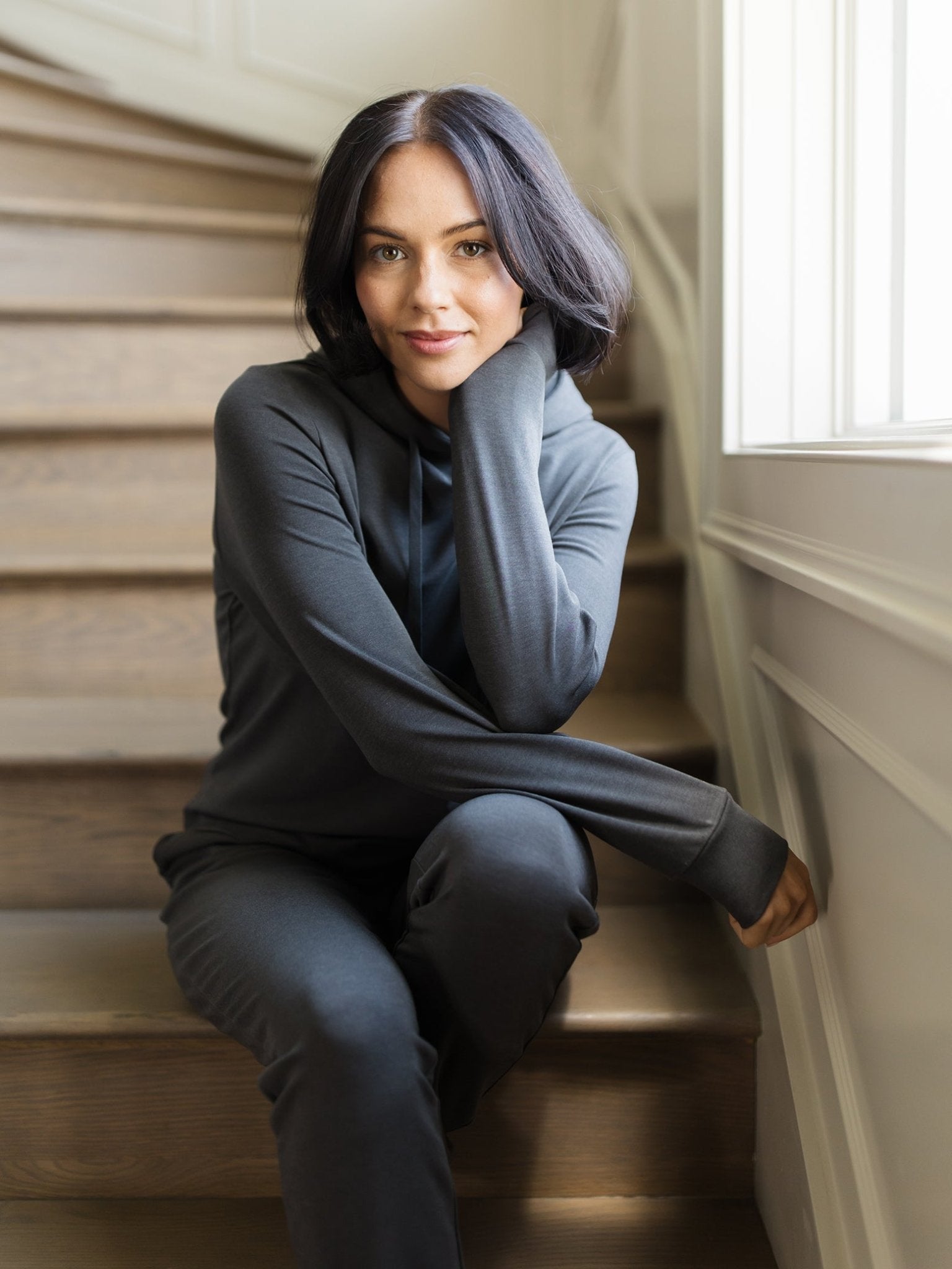 Women's Brushed Bamboo Jogger Set by Cozy Earth at Shirley Shoppe