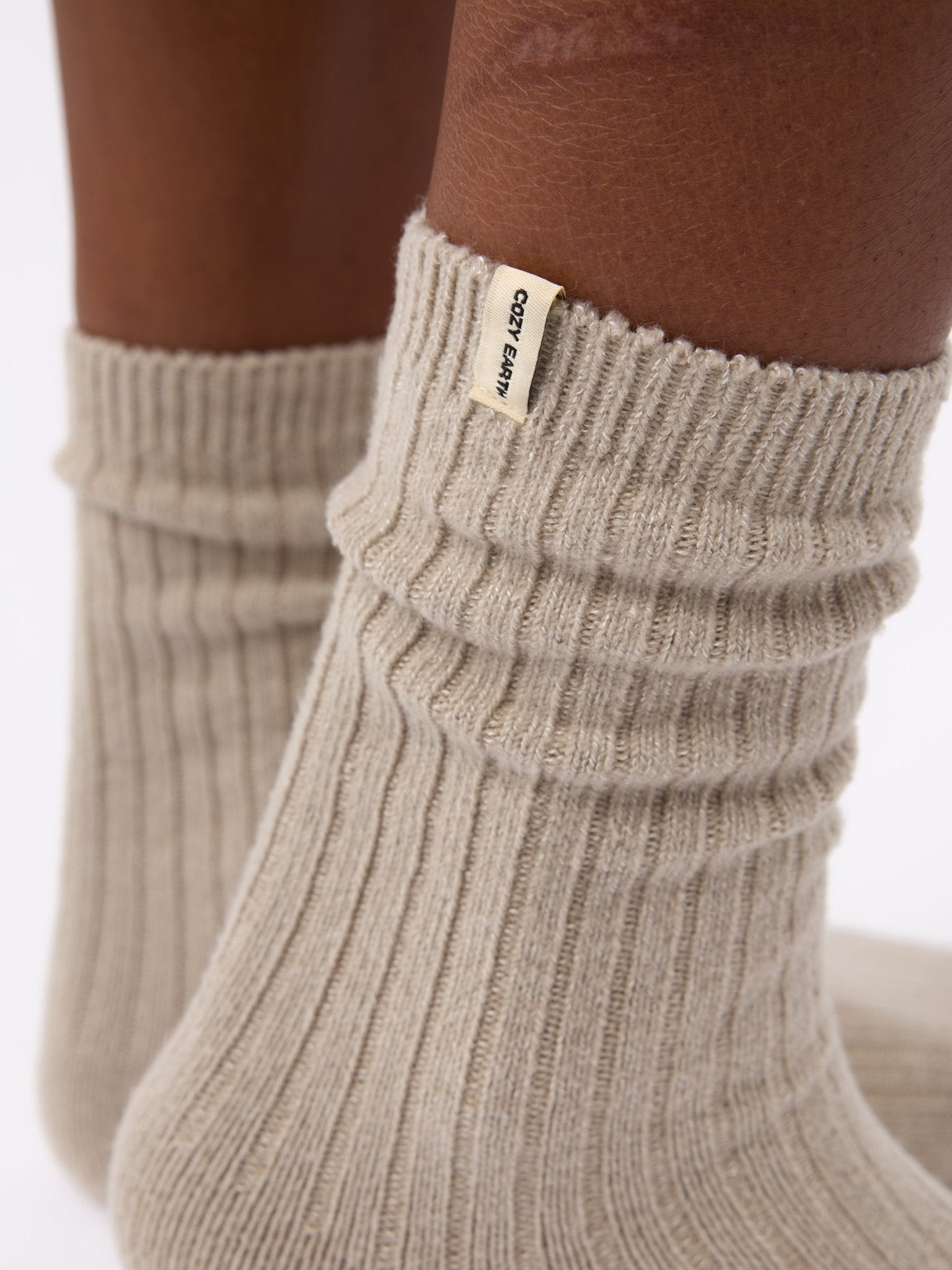 Women's Plush Lounge Calf Sock 3-Pack by Cozy Earth at Shirley Shoppe