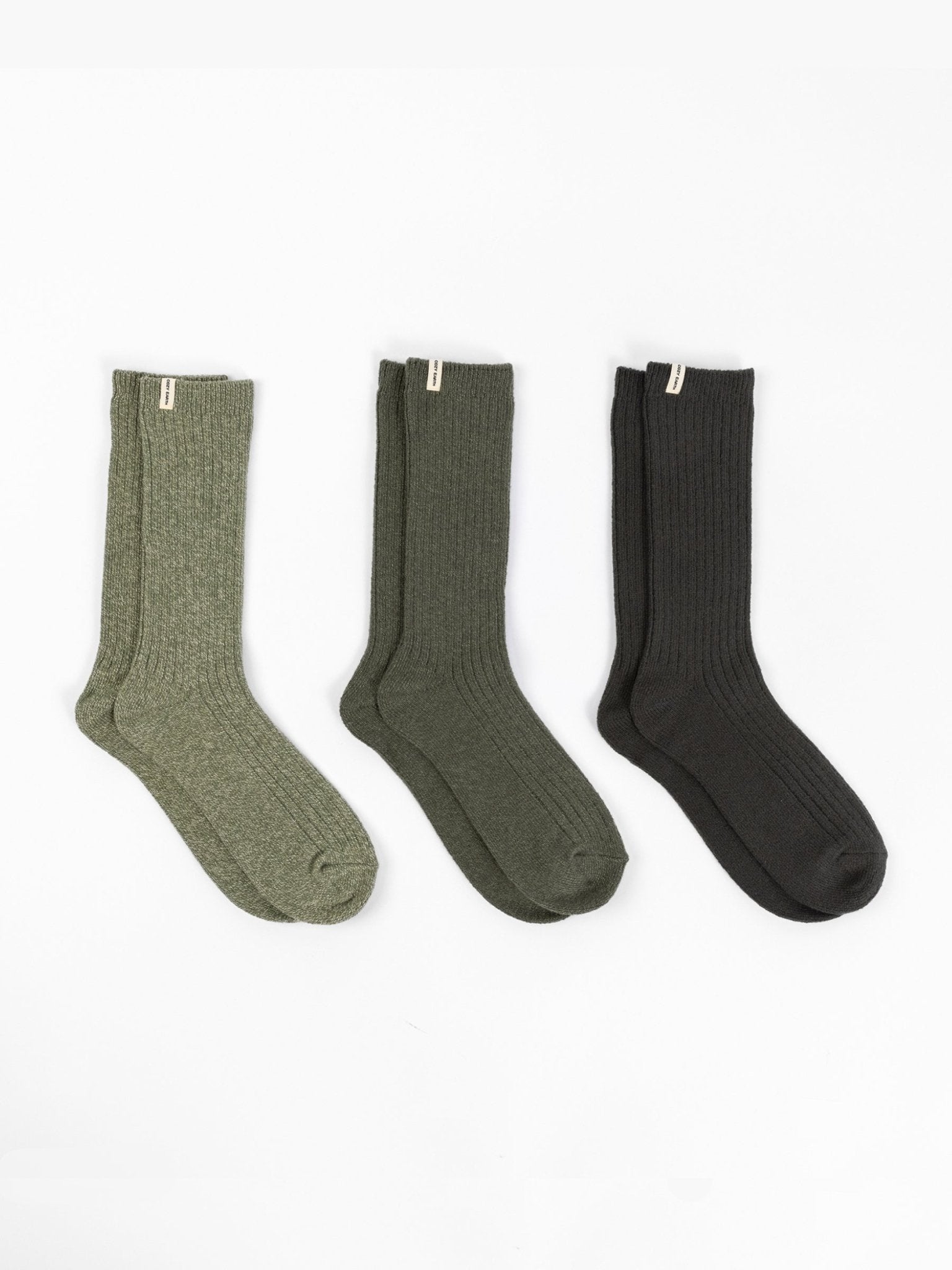 Women's Plush Lounge Calf Sock 3-Pack by Cozy Earth at Shirley Shoppe