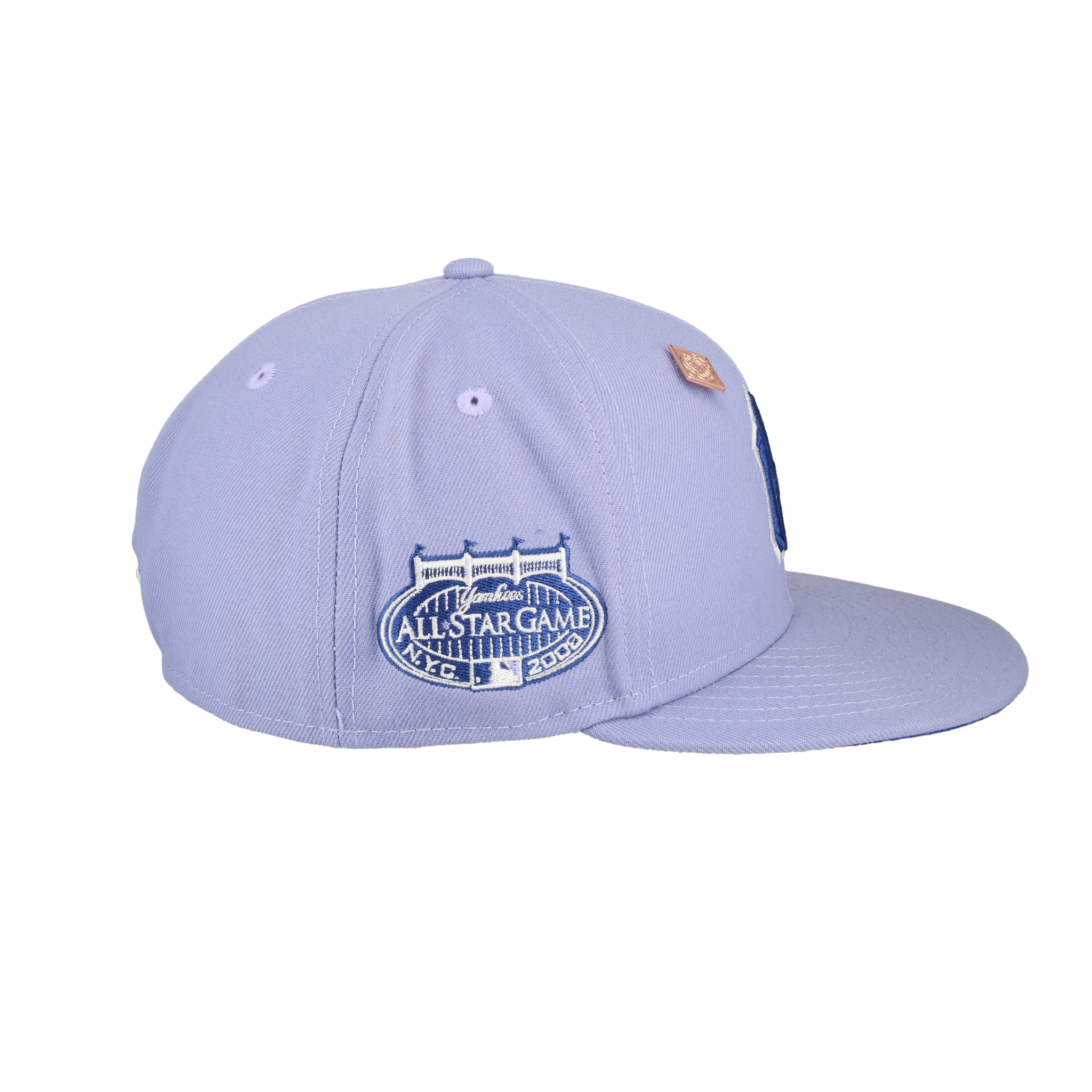 New York Yankees Lavender 2008 All Star Game Patch Fitted Hat