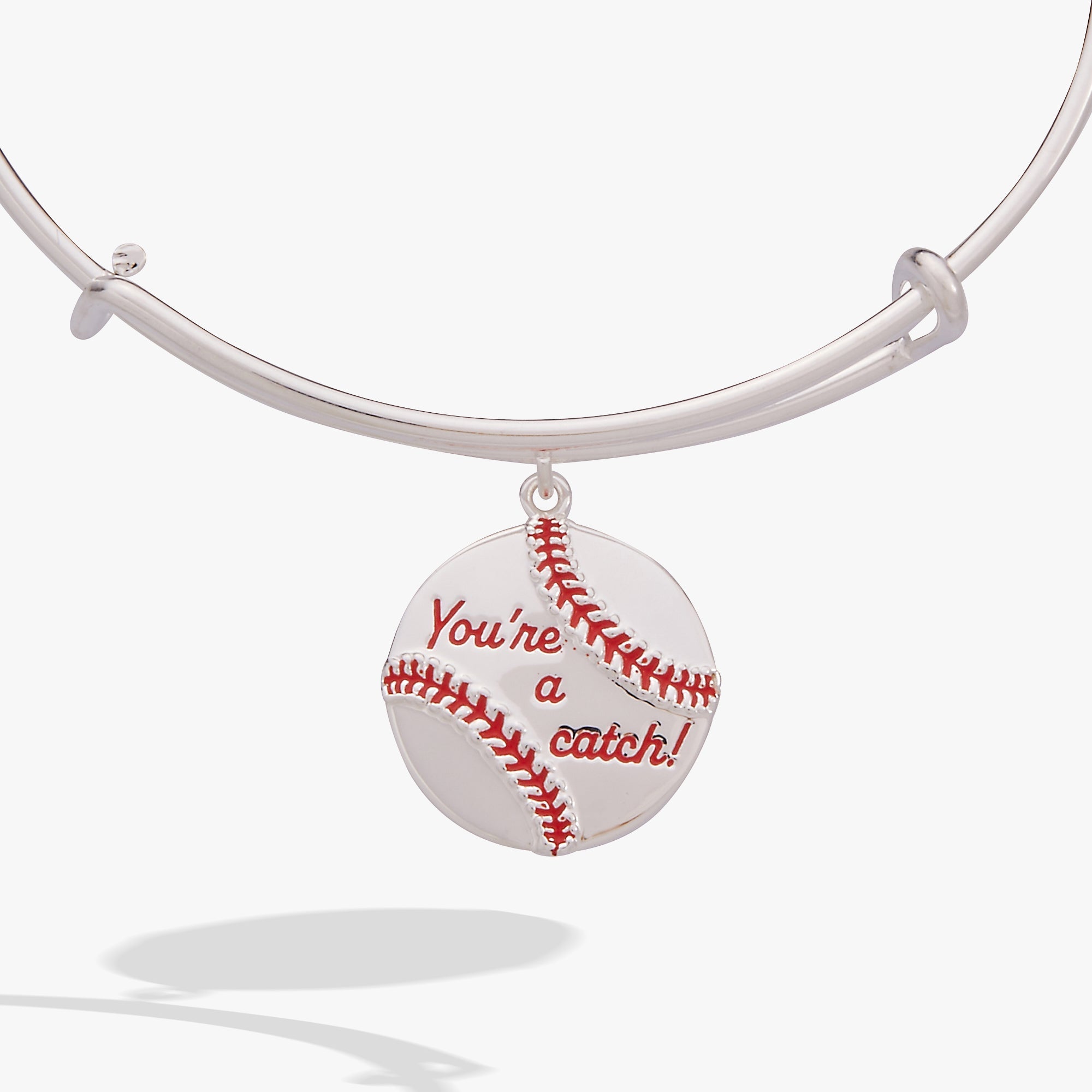 "You're A Catch" Baseball Charm Bangle by ALEX AND ANI at Shirley Shoppe