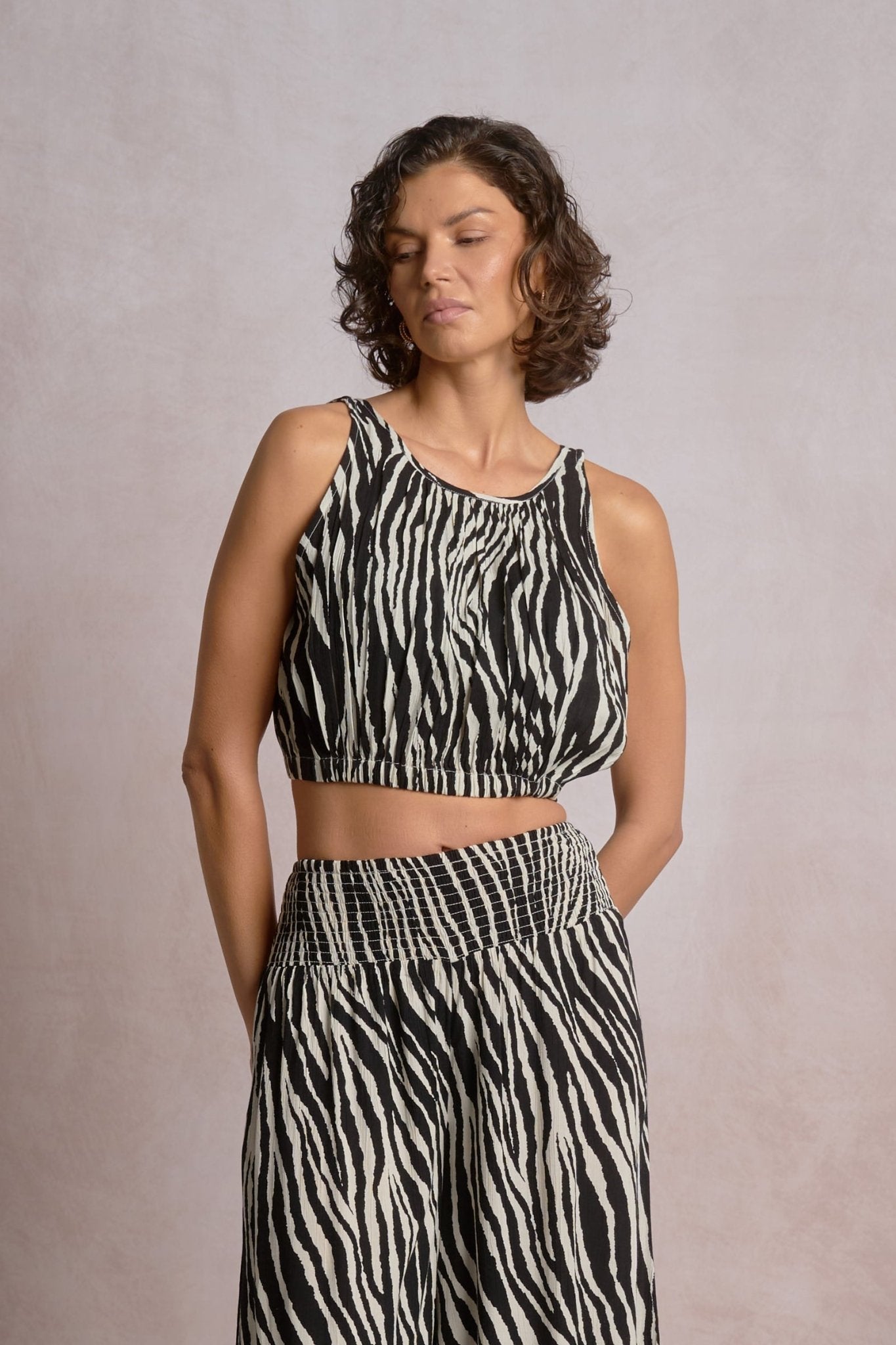 Zebra Top by Shop Elan at Shirley Shoppe