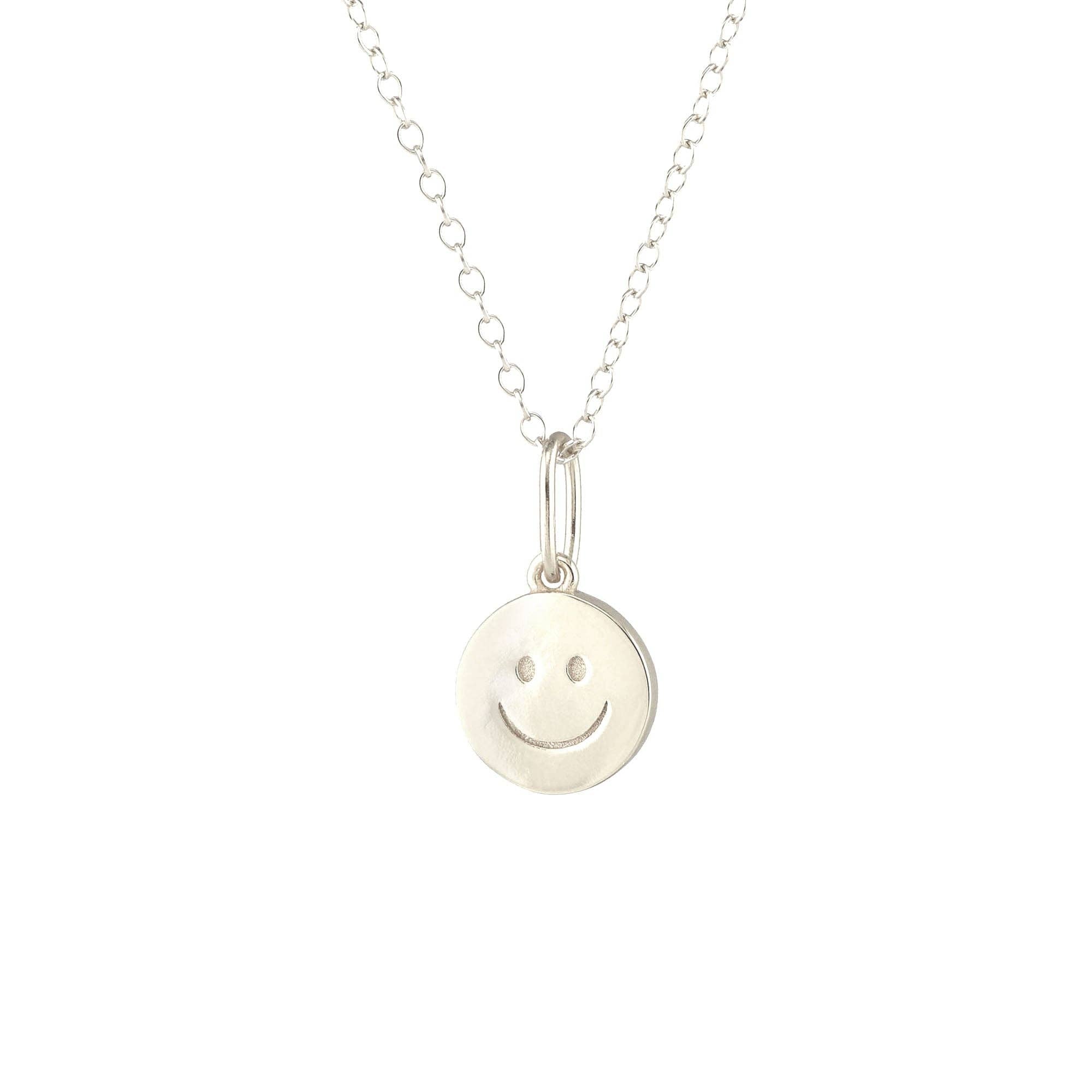 Kris Nations - Happy Charm Necklace 18K Gold Vermeil | Sterling Silver Charm Gold Filled | Sterling Silver Chain 16-18 Inches Nickel Free Ships from CA