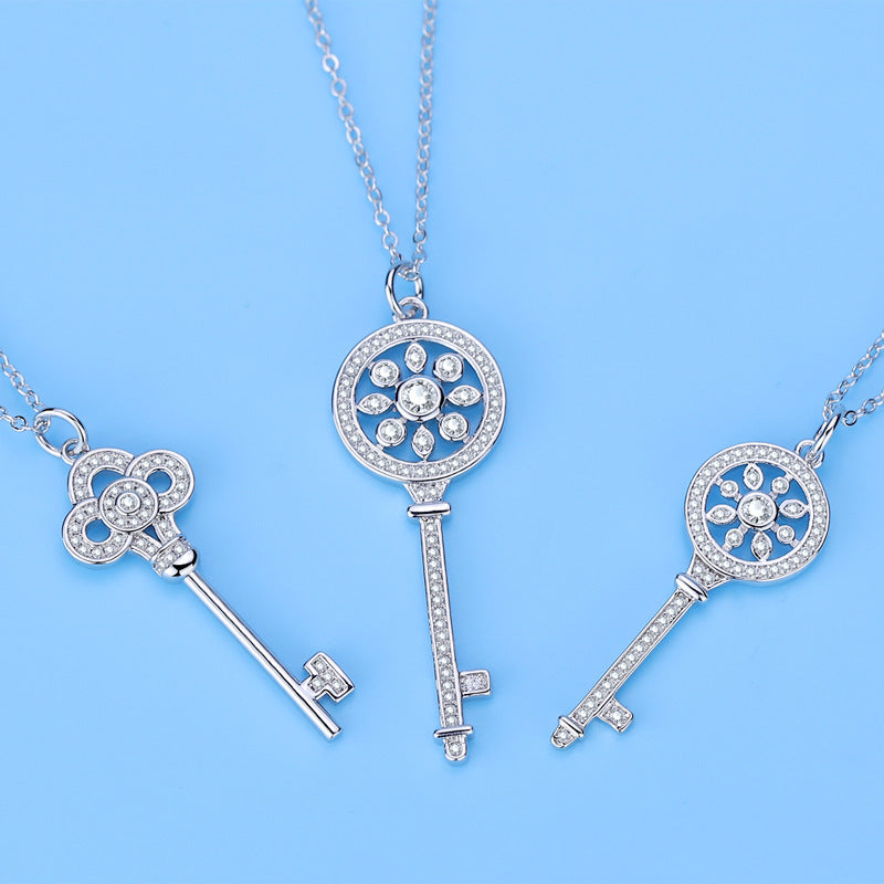 Key Sweater Chain Female Sier Fashion Simple Pendants